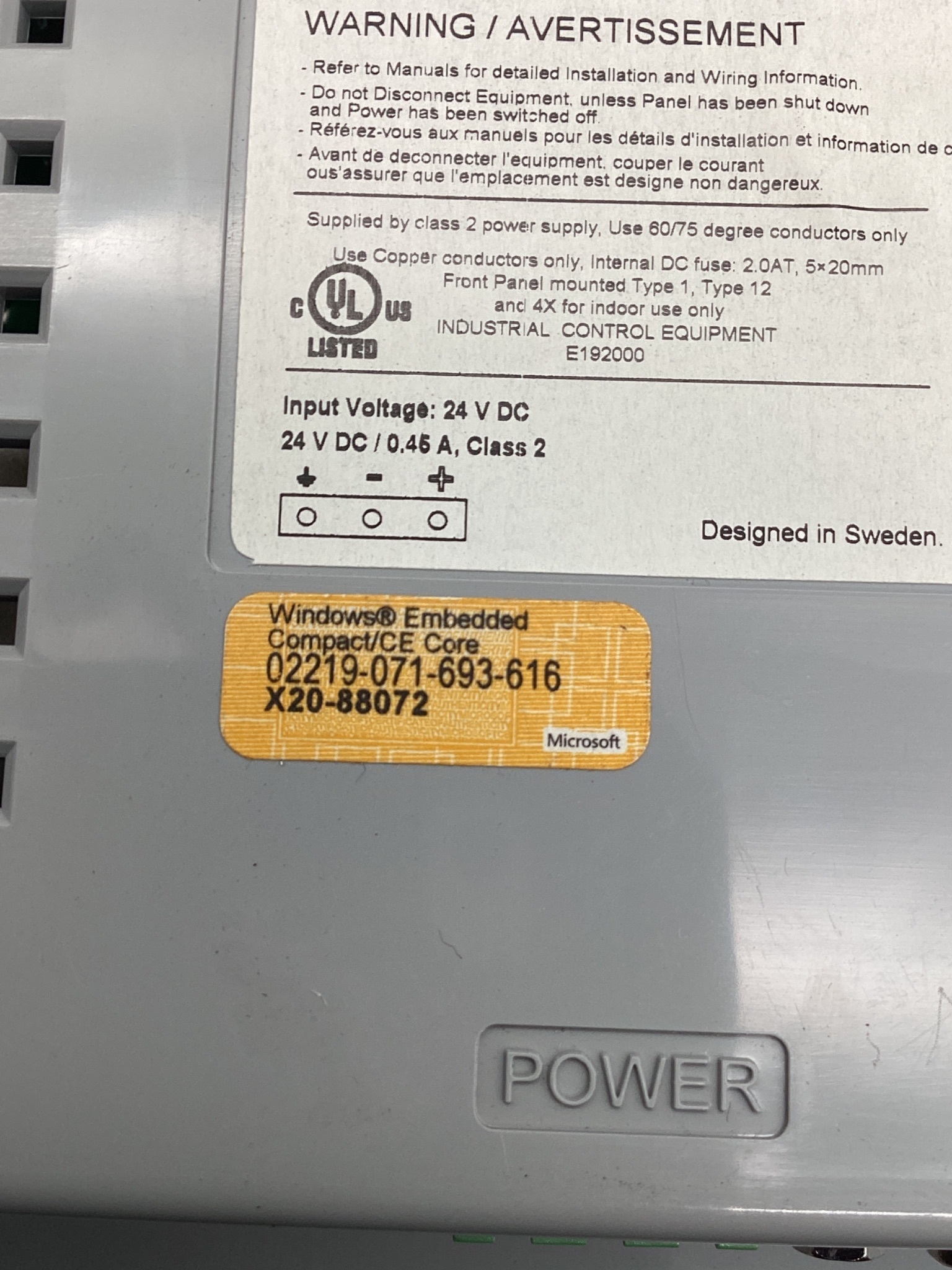 BEIJER X2 BASE 10‑F2 10″ Resistive Touch HMI USED PANEL 5