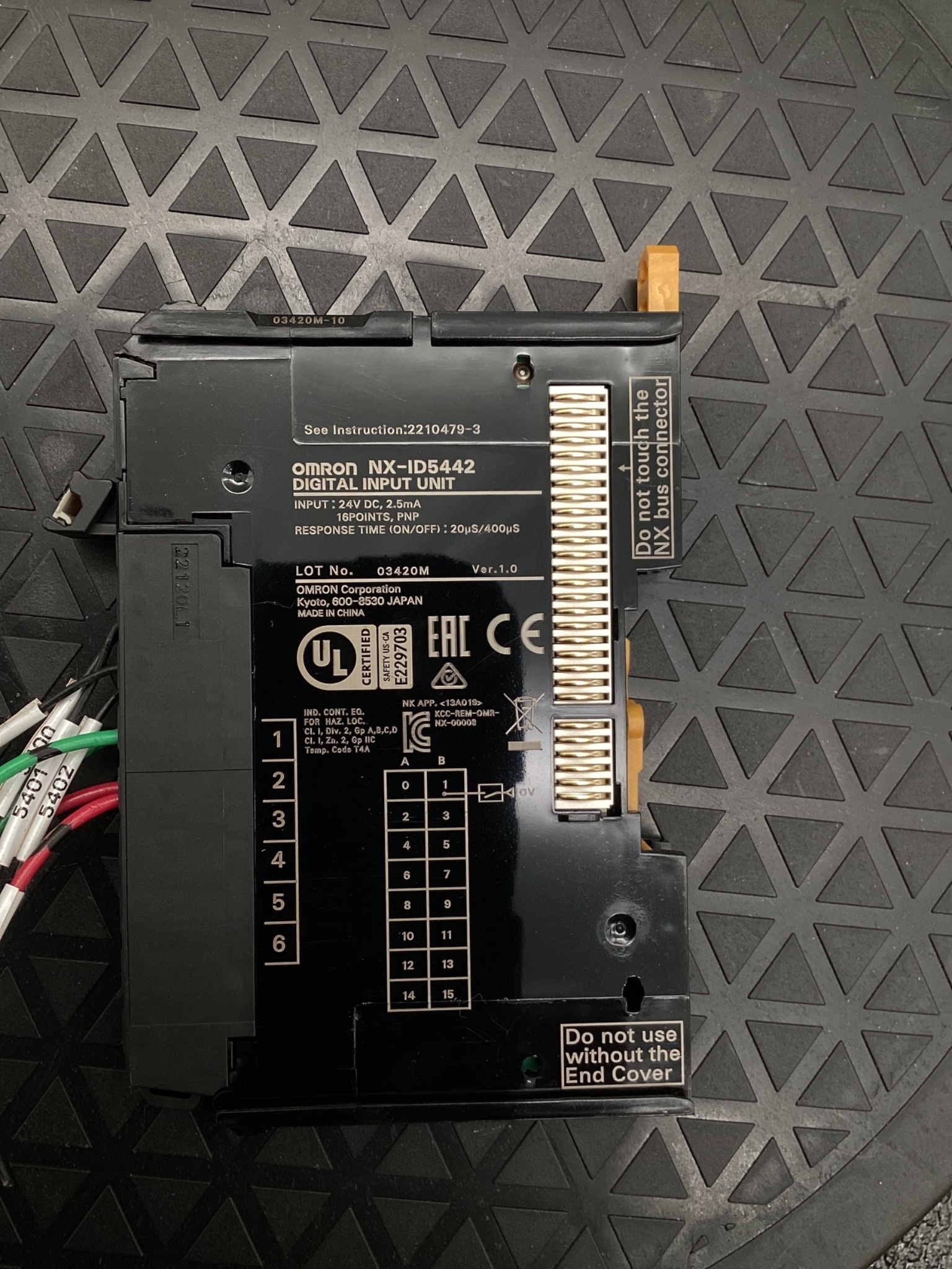 OMRON NX-ID5442 DIGITAL INPUT MODULE 24VDC 16PT USED 4