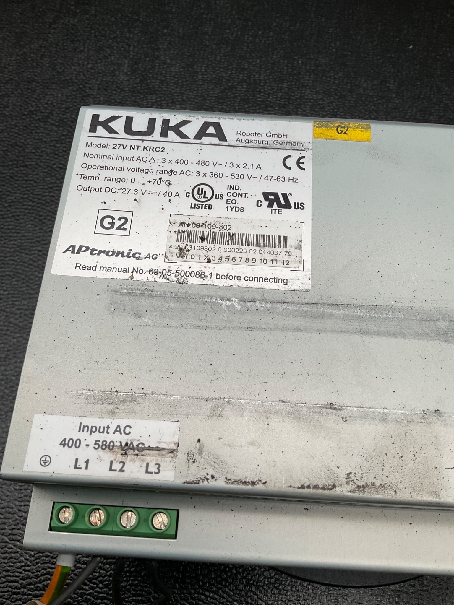 KUKA 27V NT Power Module for KRC2 Robot Controller USED 4