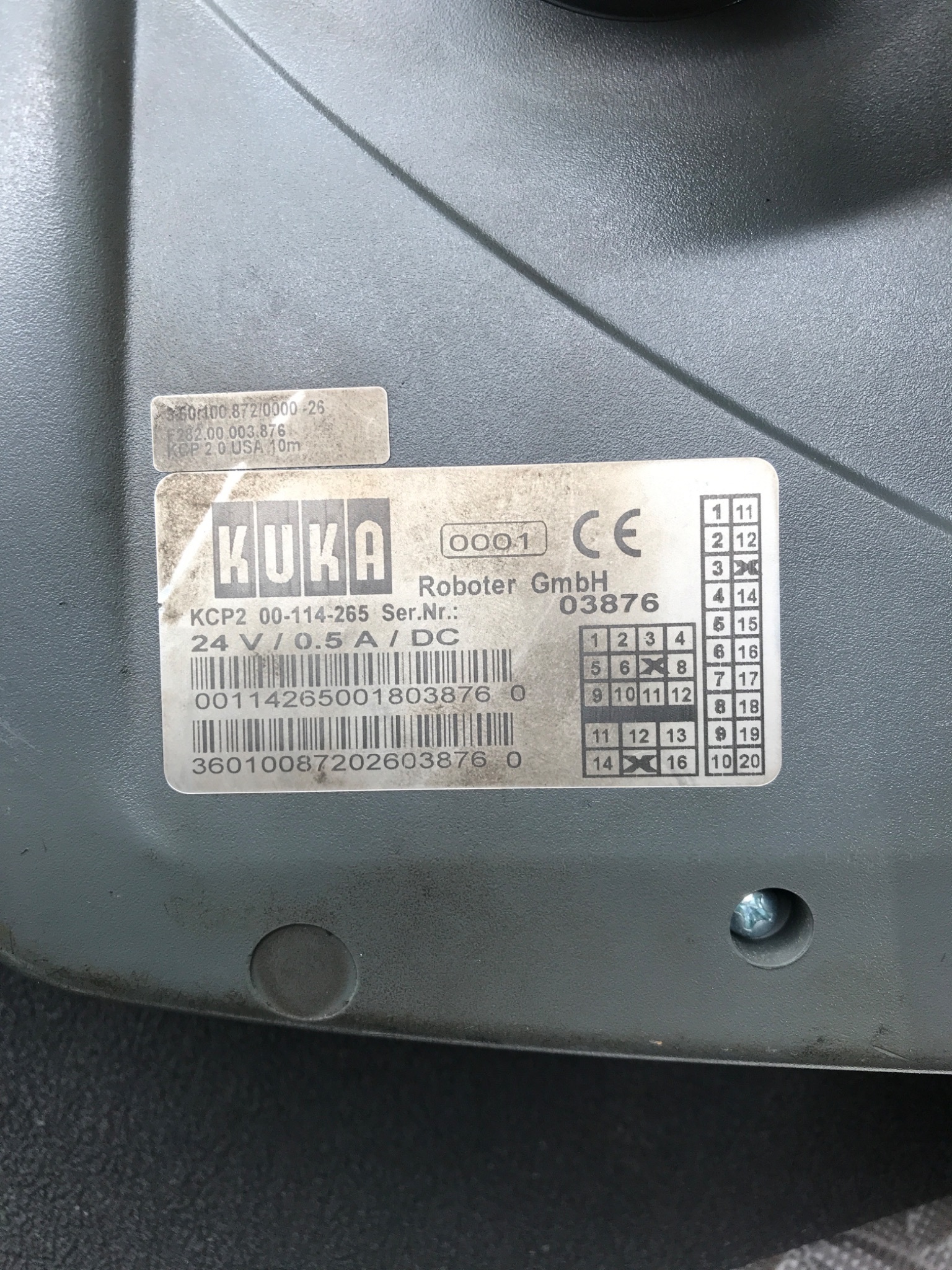KUKA KCP2 00-114-265 TEACH PENDANT KR C2 ROBOT CONTROLLER USED 3
