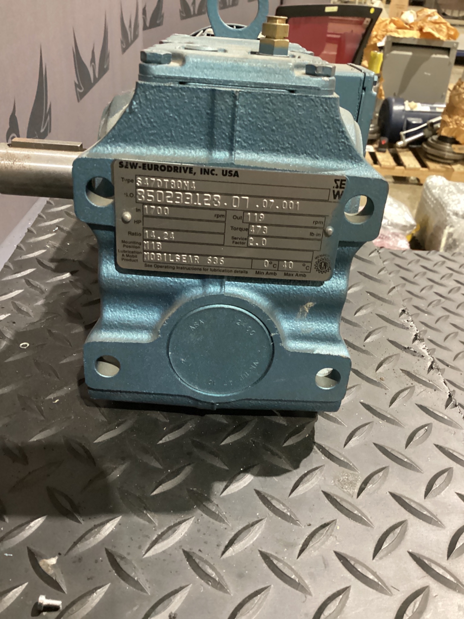 SEW EURODRIVE DFT80N4 1HP 3PH 1700RPM AC MOTOR USED 5