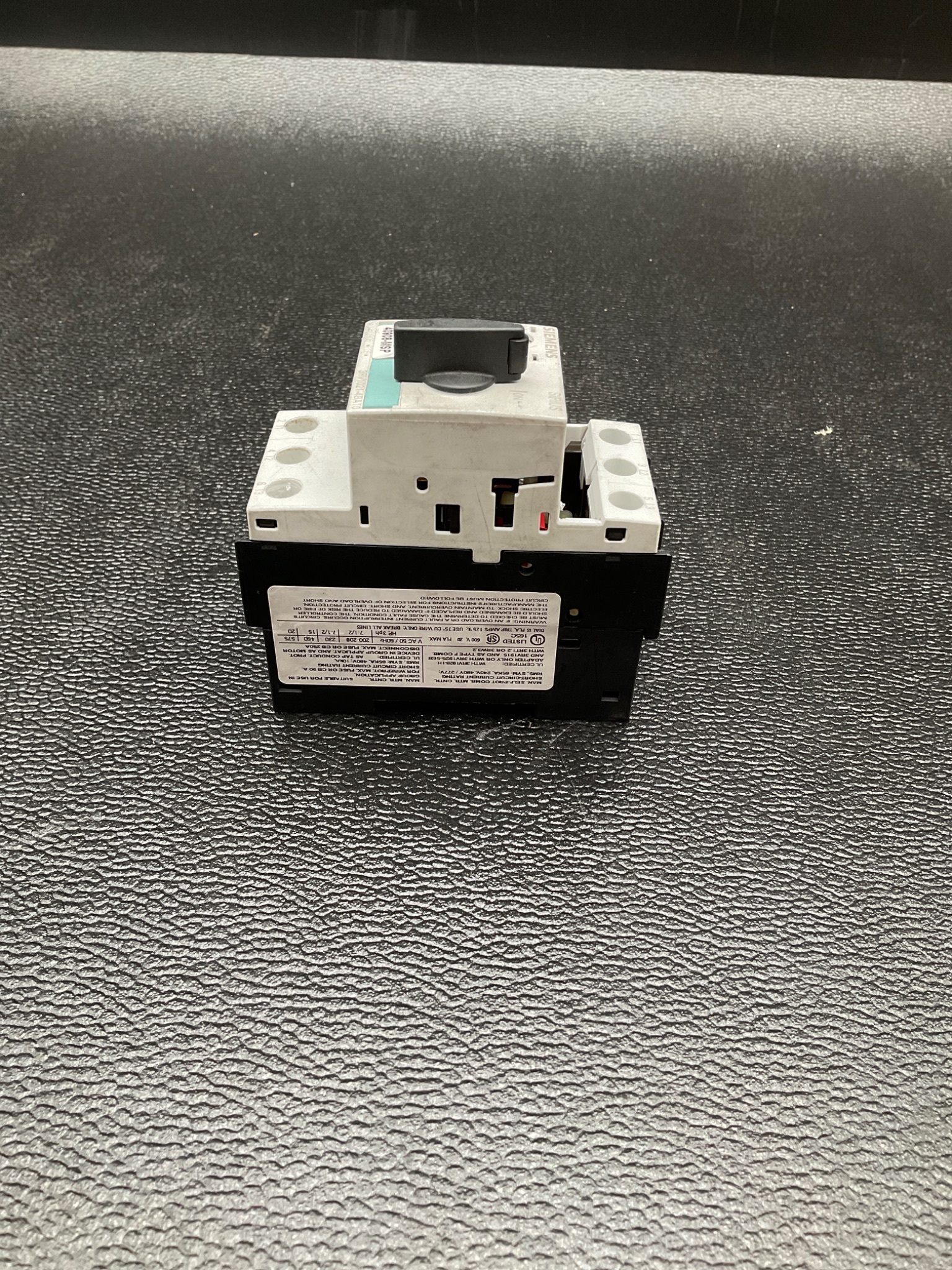 SIEMENS 3RV1021-4BA10 MOTOR PROTECTION CIRCUIT BREAKER USED 2