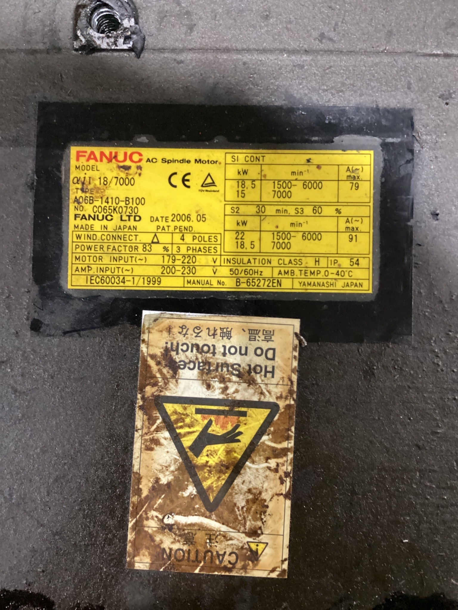 FANUC A06B-1410-B100 AC SERVO MOTOR CNC USED 5