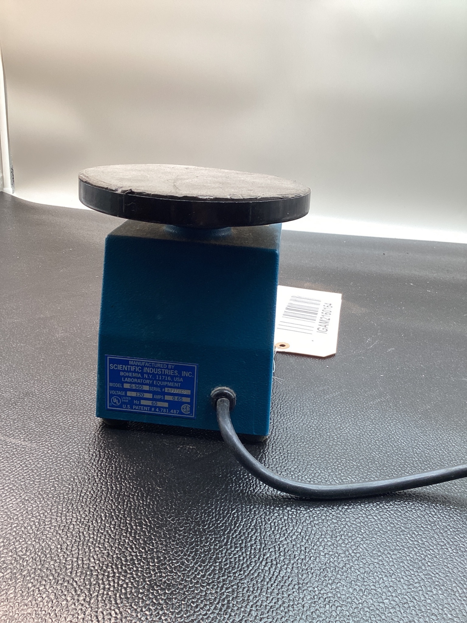 SCIENTIFIC INDUSTRIES G-560 VORTEX MIXER 120V USED 2