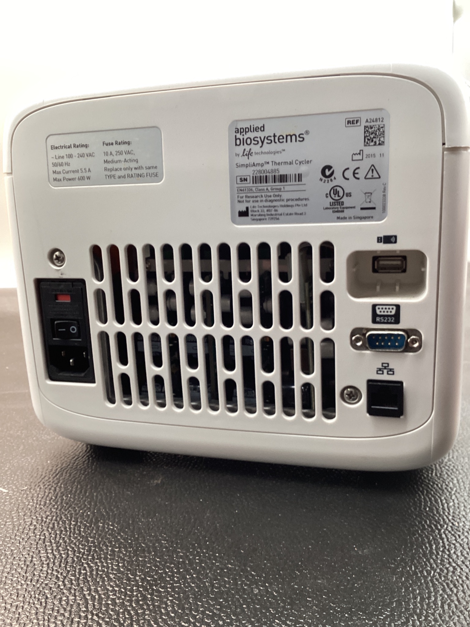 APPLIED BIOSYSTEMS A24812 SIMPLIAMP THERMAL CYCLER PCR USED 3