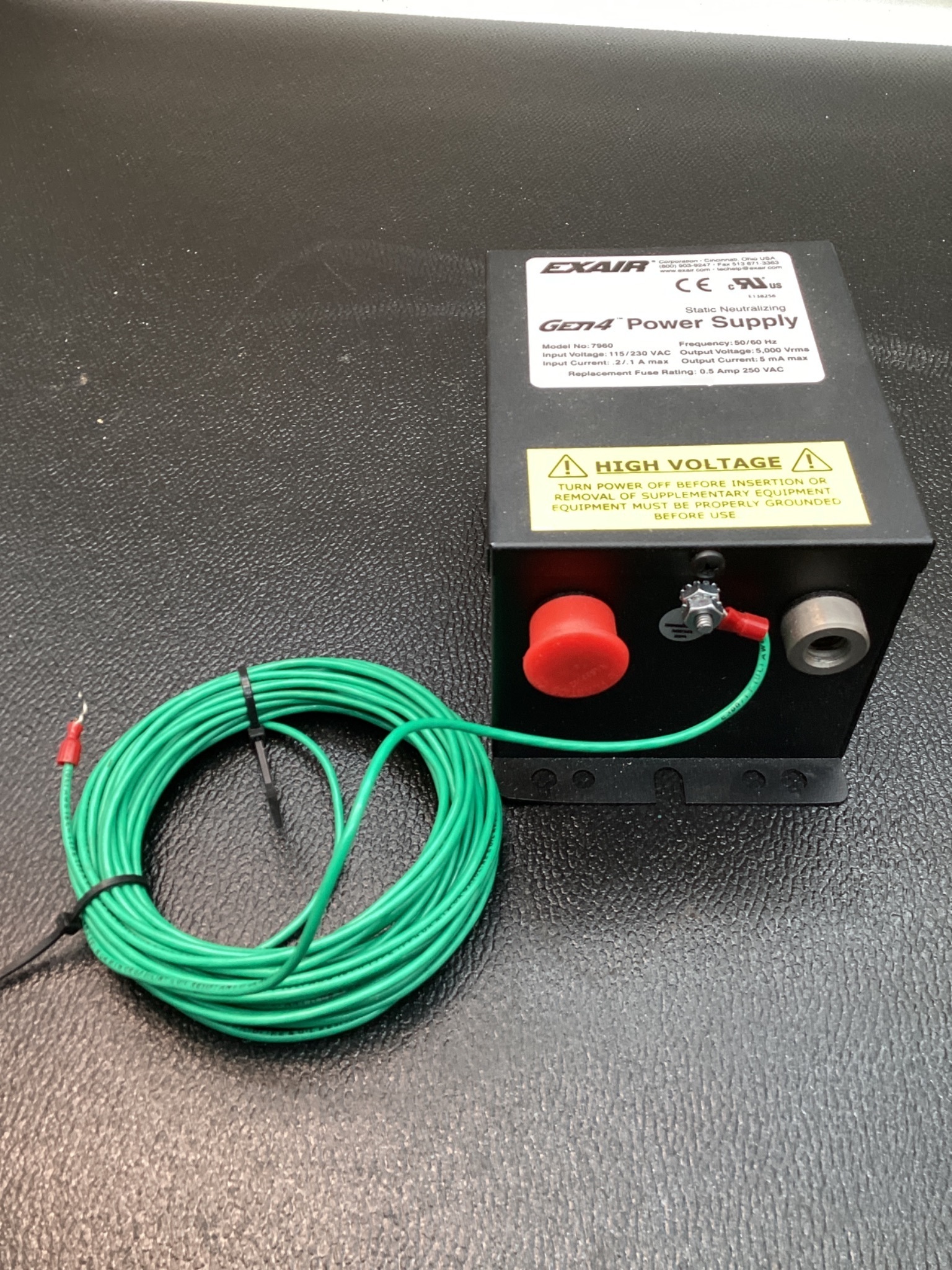 EXAIR 7960 GEN4 STATIC NEUTRALIZING POWER SUPPLY 5000VAC USED 2