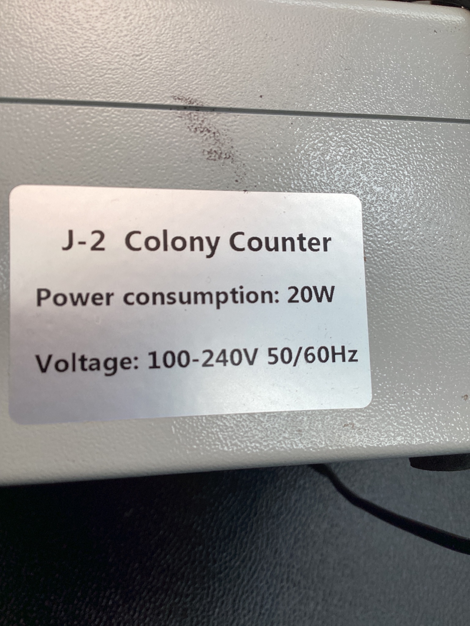 J2 SEMI-AUTOMATIC DIGITAL COLONY COUNTER 220V USED 6