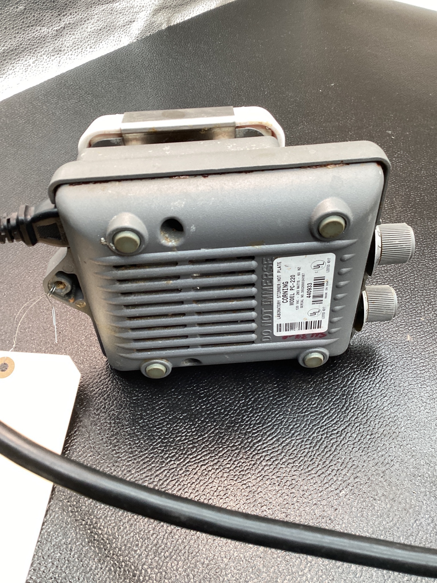 CORNING PC220 HOT PLATE STIRRER 4X5IN 120V ANALOG USED 4