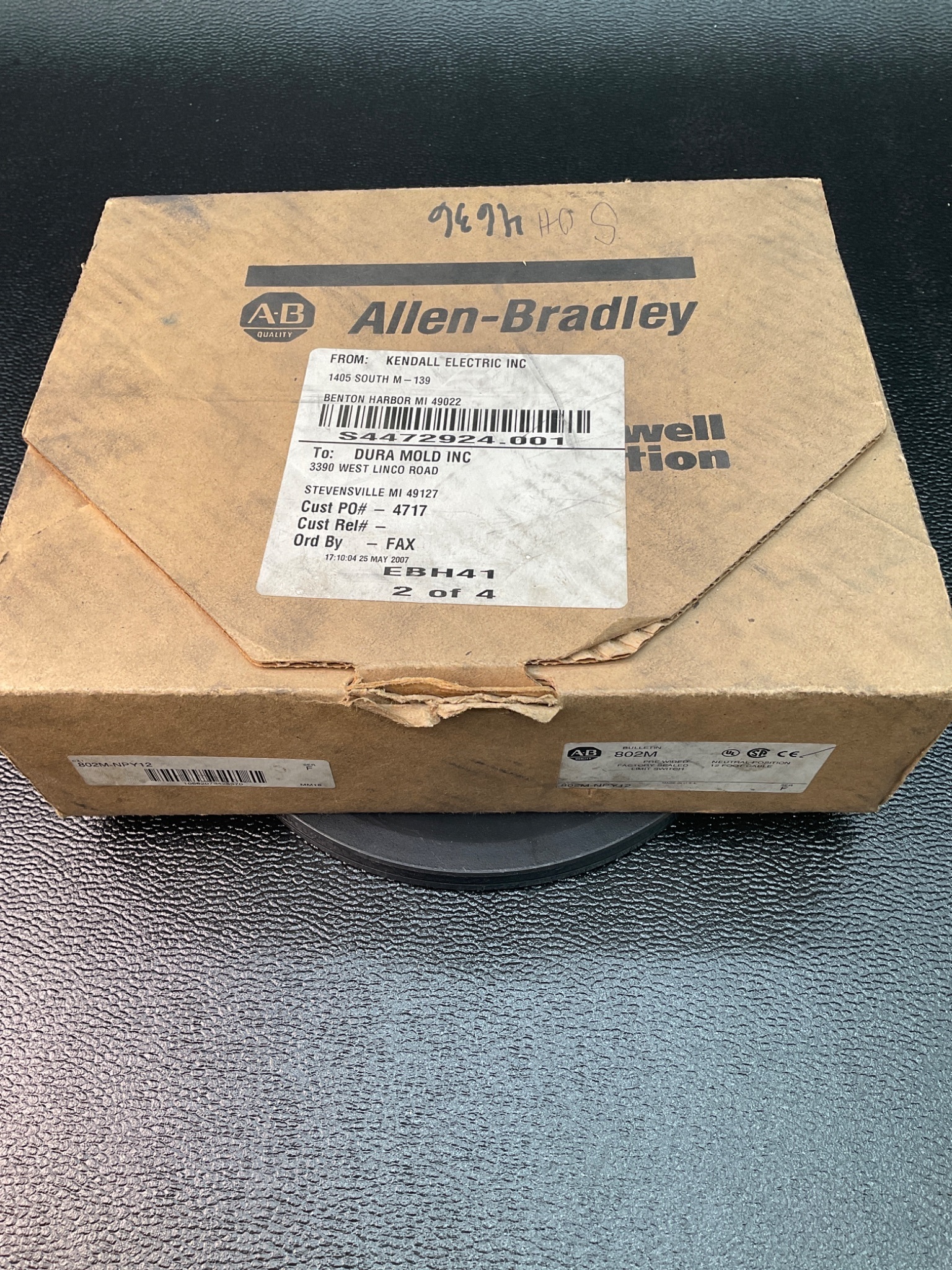 ALLEN BRADLEY 802M-XNPY12 LIMIT SWITCH 4-CIRCUIT 12FT CABLE NEW 0