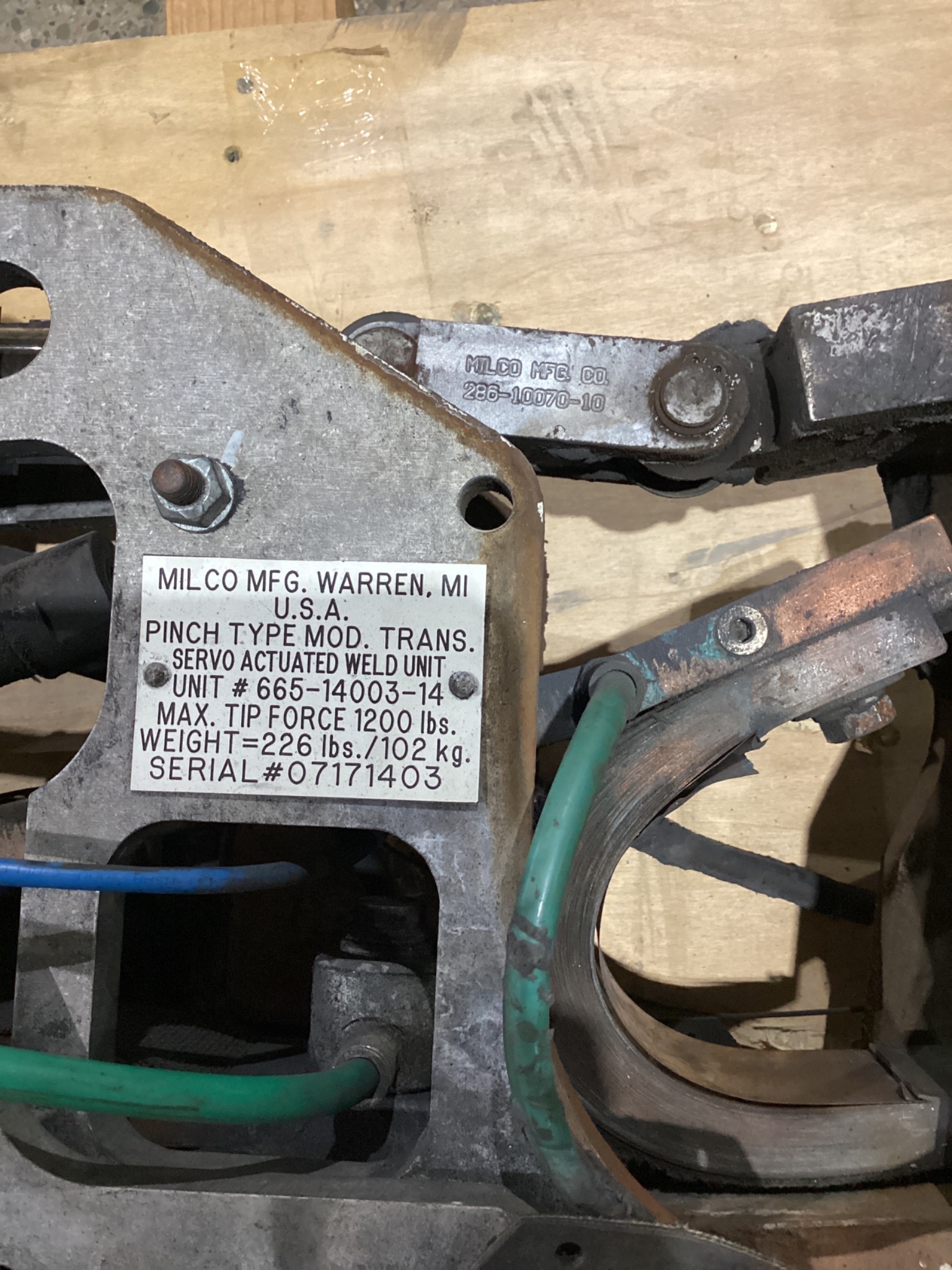 MILCO 665-14003-14 WELD GUNS USED 4