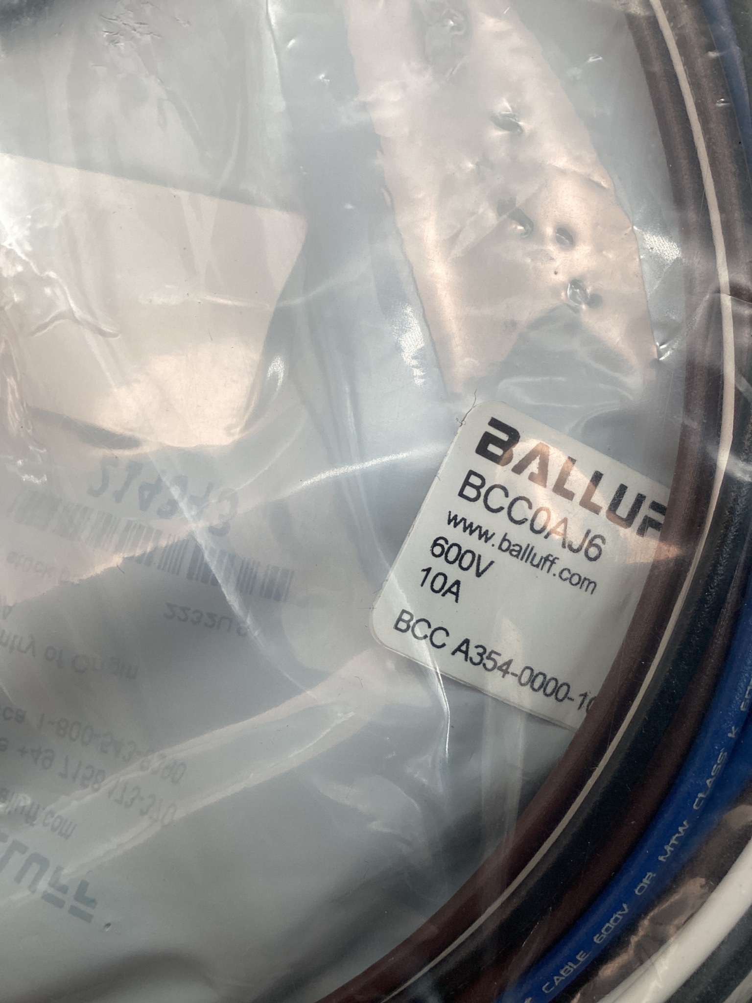 BALLUFF BCC0AJ6 CABLES USED ( LOT OF 5) 4