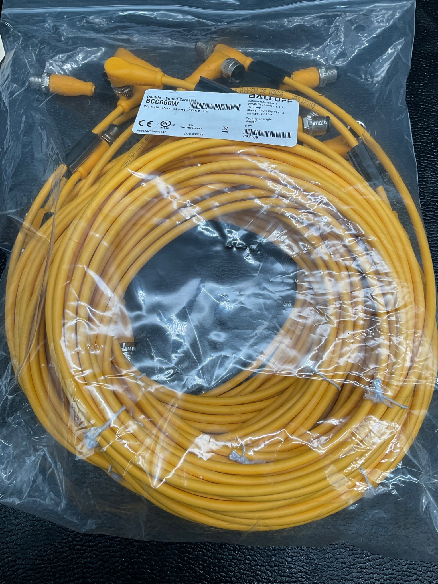 BALLUFF BCC060W CABLES NEW (LOT OF 8) 0