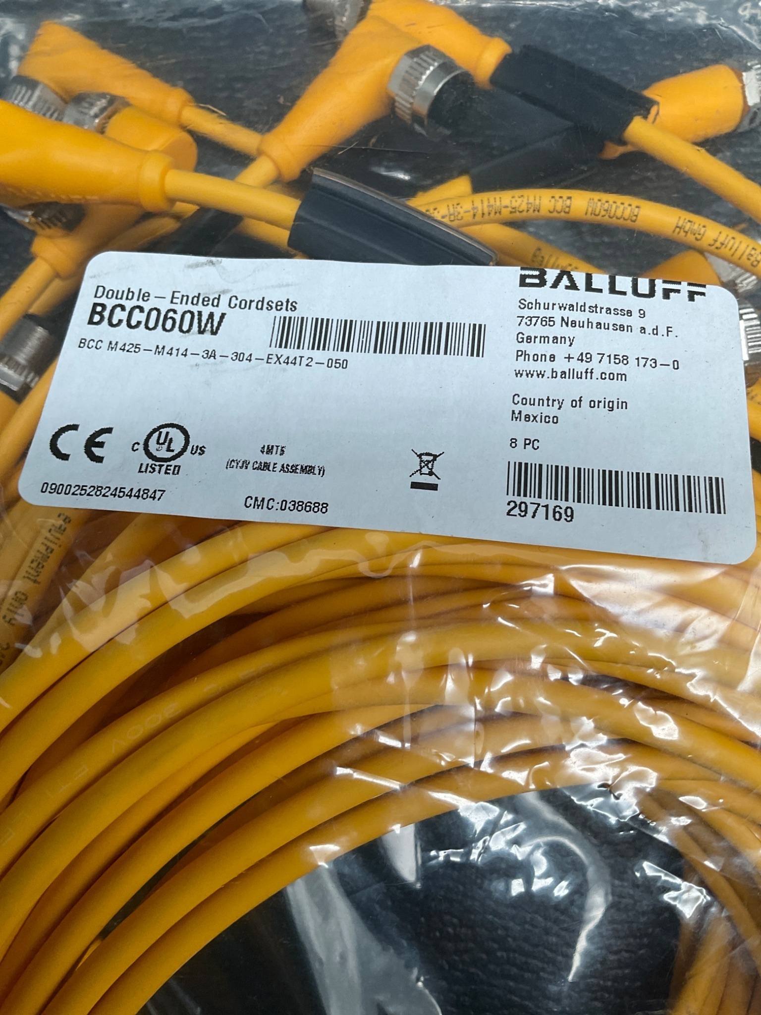 BALLUFF BCC060W CABLES NEW (LOT OF 8) 2