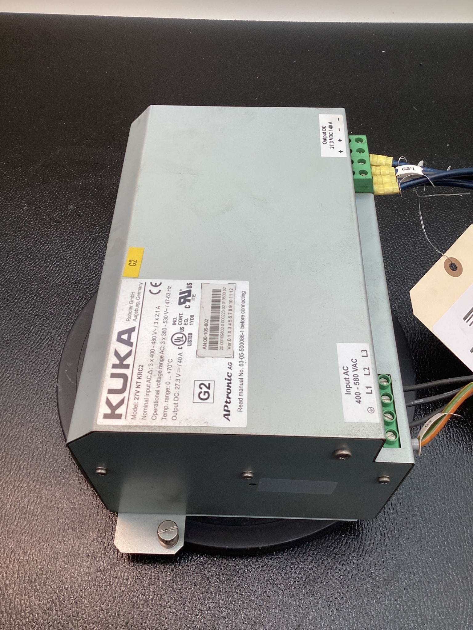 KUKA 27V NT KRC2 POWER SUPPLY 27.3VDC USED 1