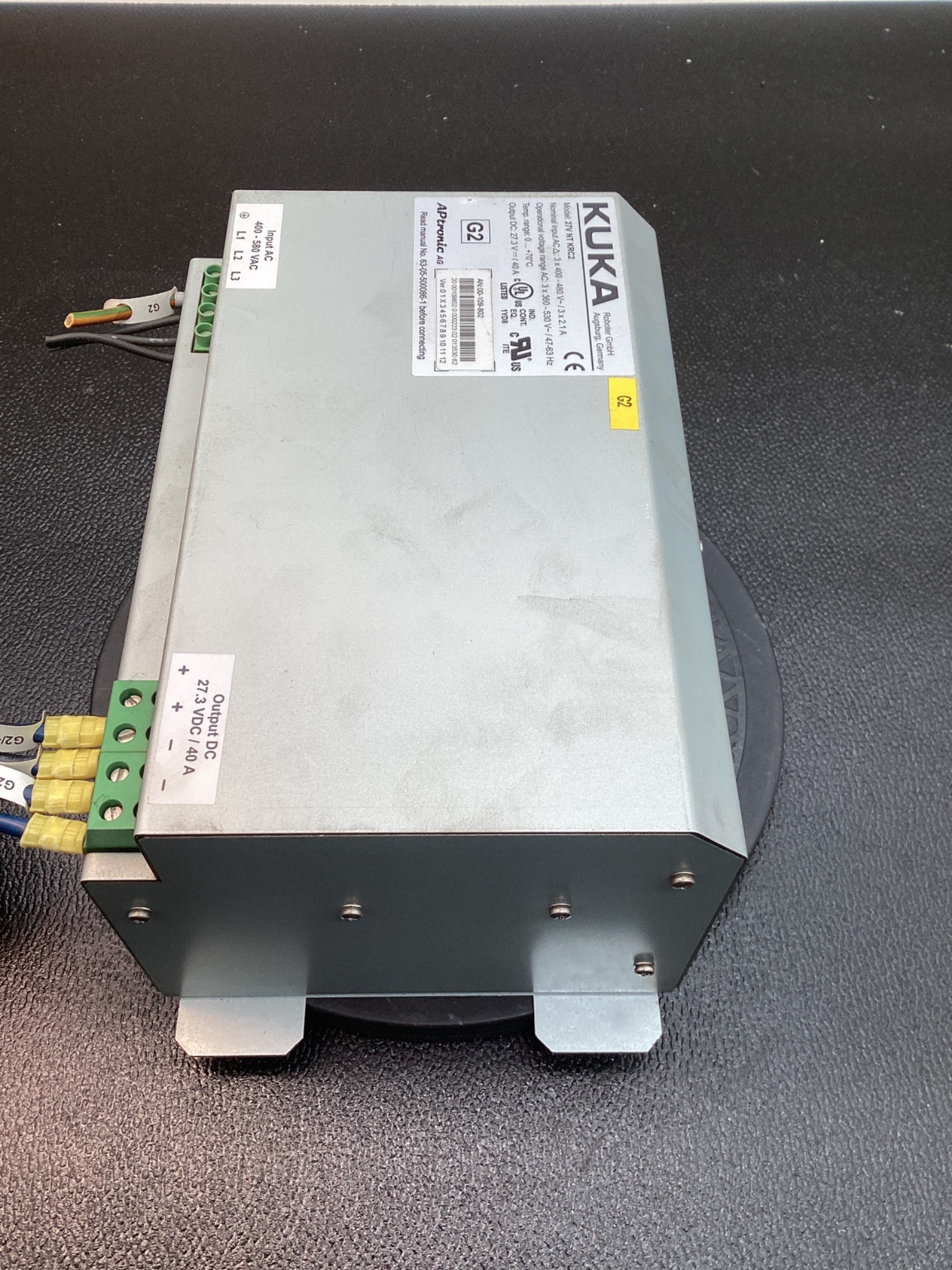 KUKA 27V NT KRC2 POWER SUPPLY 27.3VDC USED 3