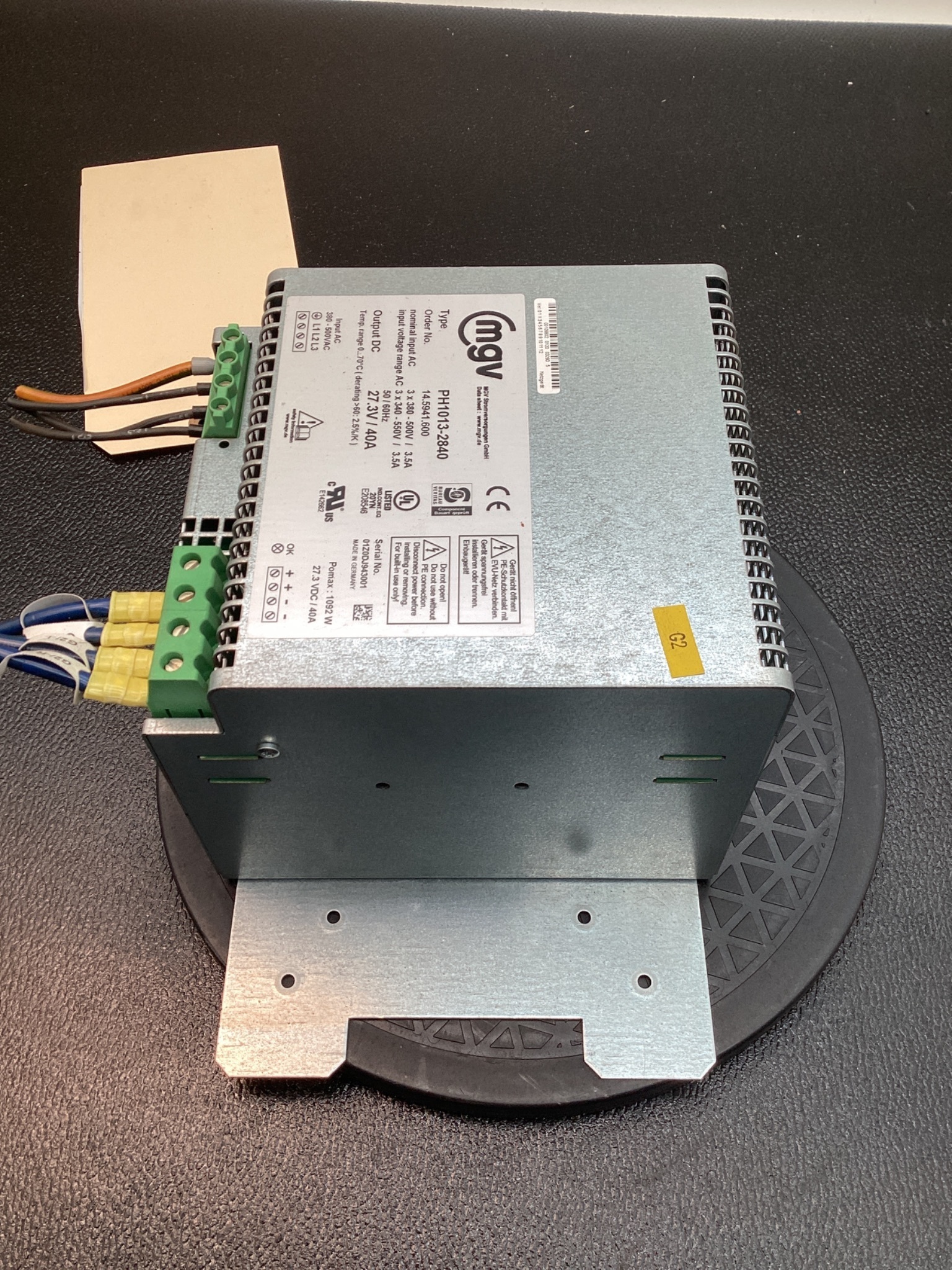 MGV PH1013-2840 POWER SUPPLY 27.3VDC USED 1