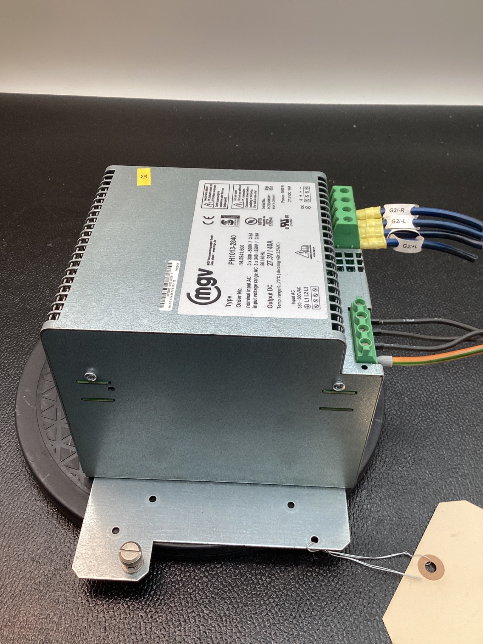 MGV PH1013-2840 POWER SUPPLY 27.3VDC USED 3