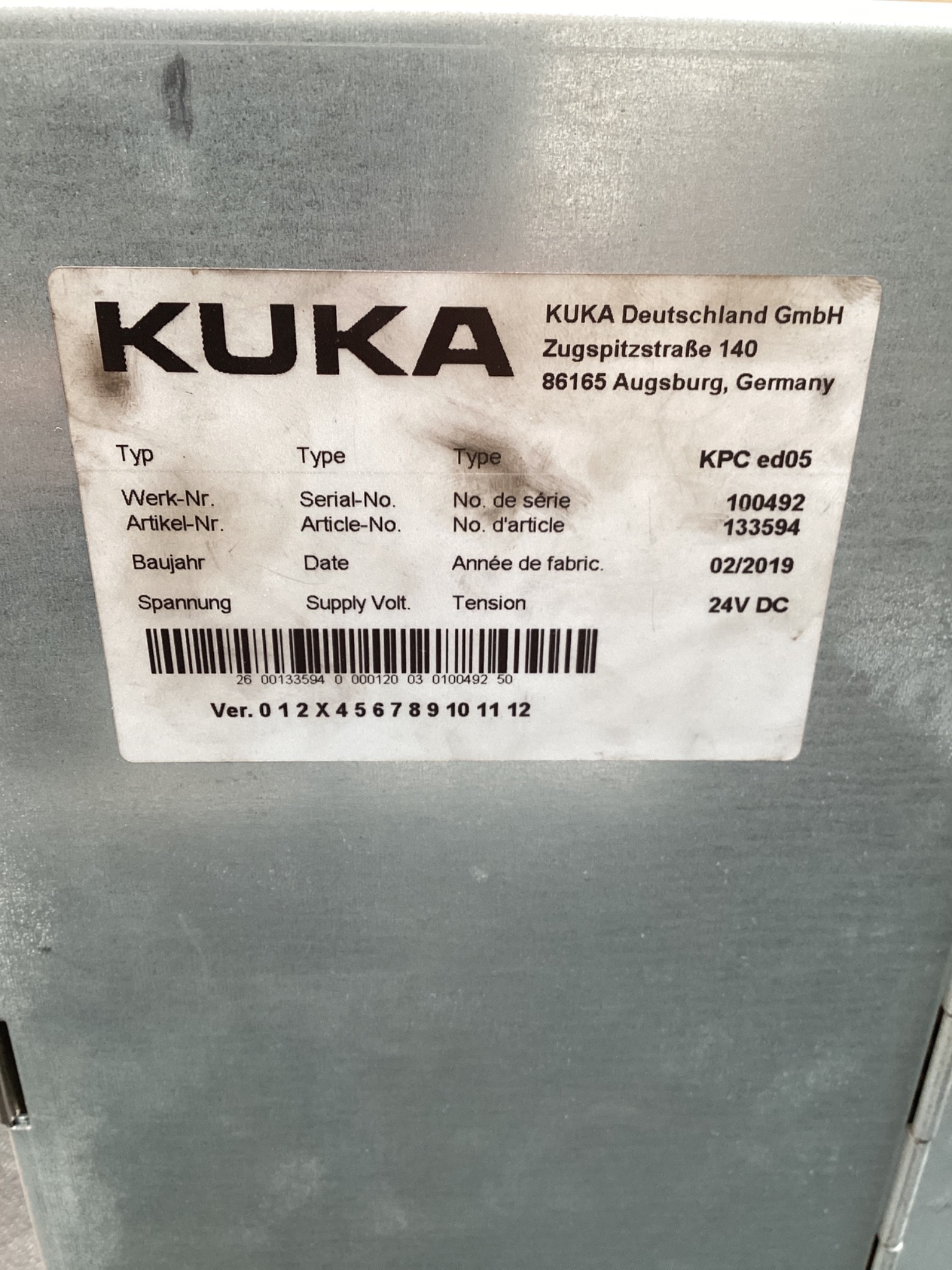 KUKA KPC ED05 133594 ROBOT CONTROLLER 24VDC USED 9