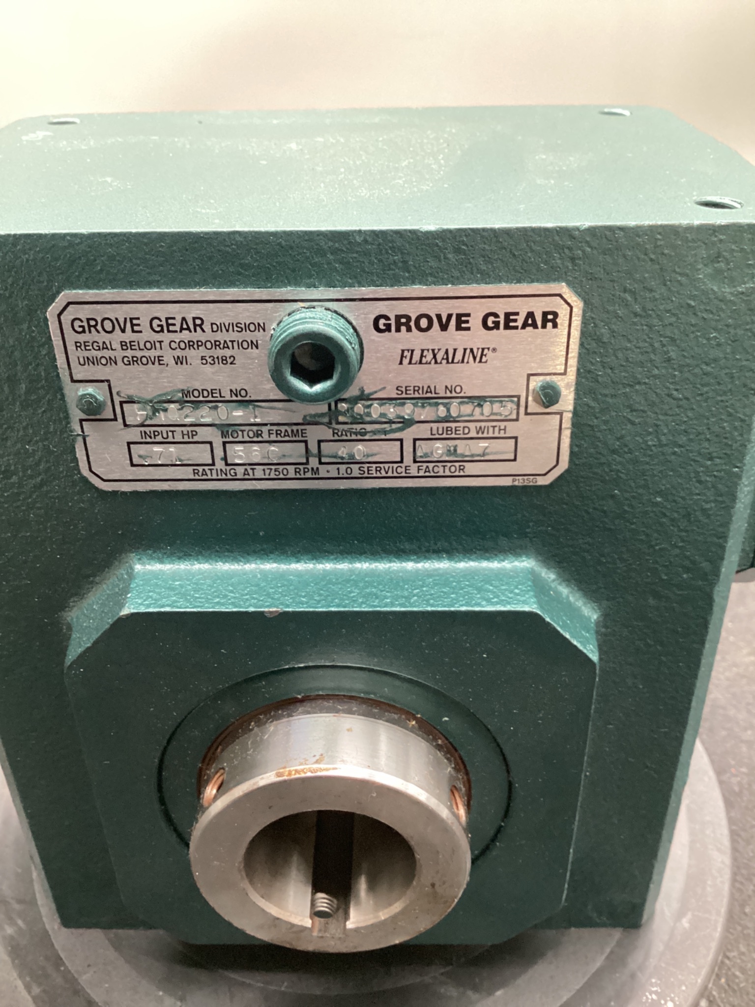 GROVE GEAR HMQ220-1 GEARBOX USED 2