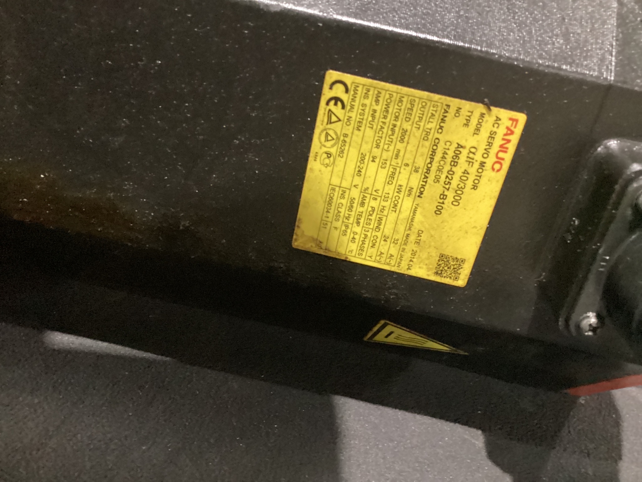 FANUC A06B-0257-B100 AC SERVO MOTOR USED 3