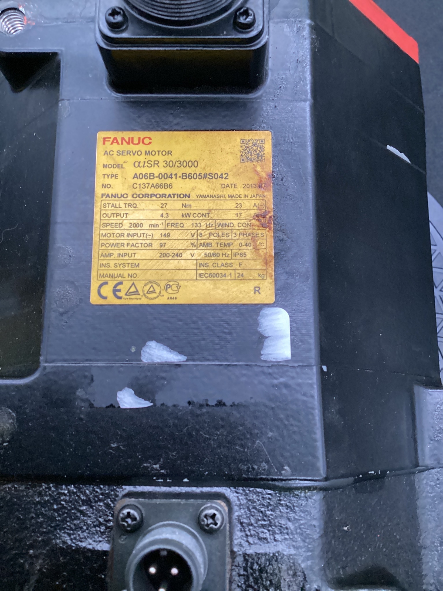 FANUC A06B-0041-B605#S042 SERVO MOTOR CNC USED 1