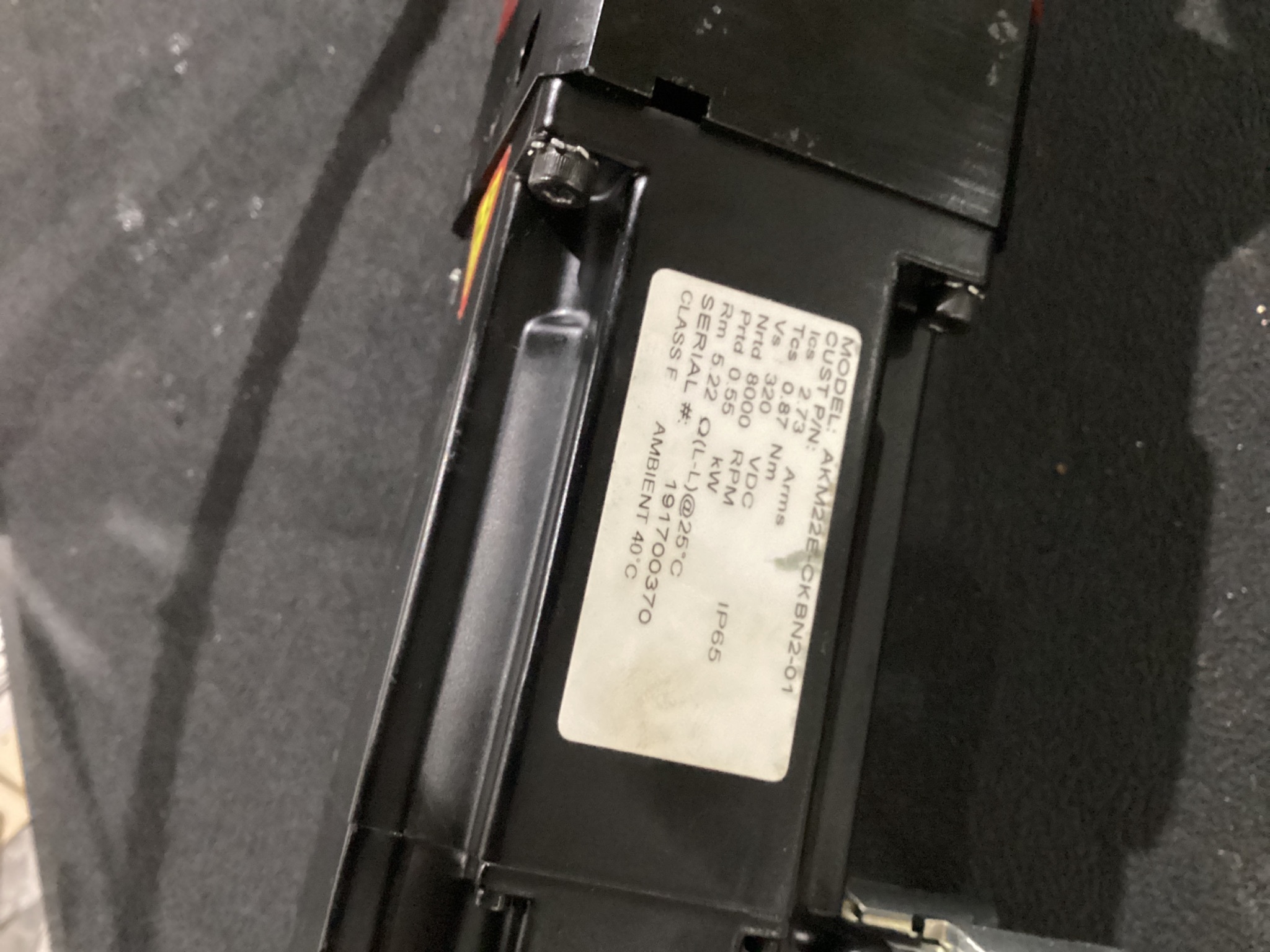 KOLLMORGEN AKM22E-CKBN2-01 SERVO AND SPINDLE MOTORS USED 4