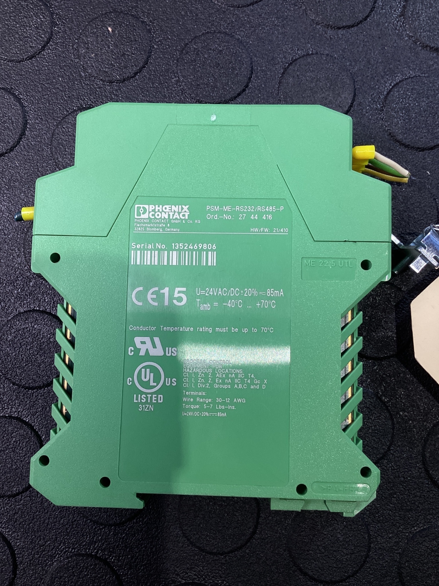 PHOENIX CONTACT PSM-ME-RS232/RS485-P 2744416 RS232 to RS485 Converter USED 3