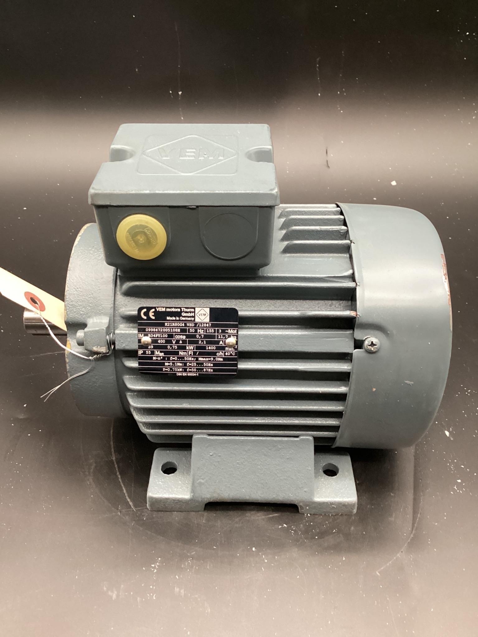 VEM MOTORS 0998472005108H SERVO MOTOR USED 1