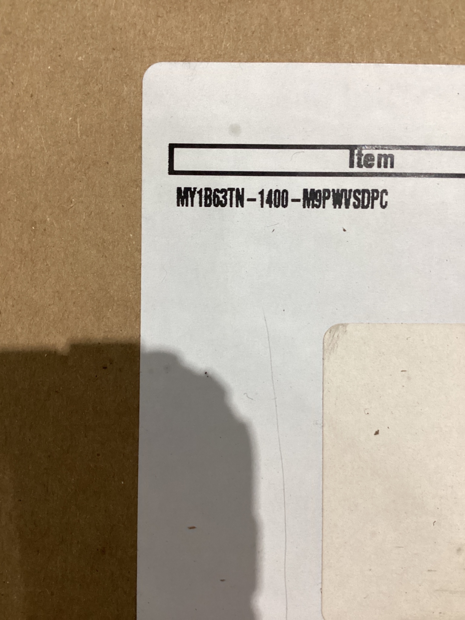 SMC MY1B63TN-1400-M9PWVSDPC RODLESS PNEUMATIC CYLINDER USED 2