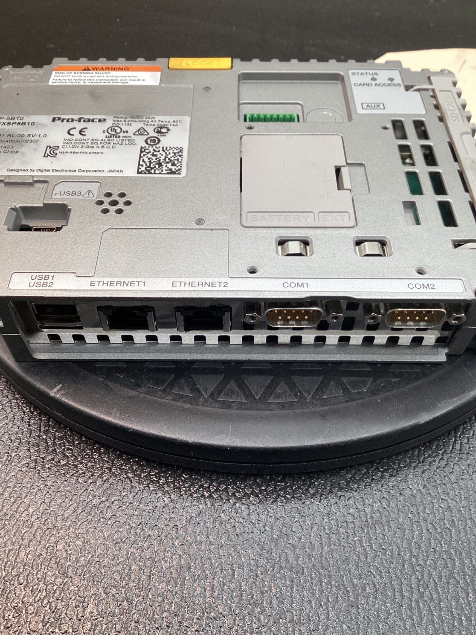 PRO-FACE PFXSP5B10 SP5000 POWER BOX MODULE 12VDC USB SERIAL USED 3