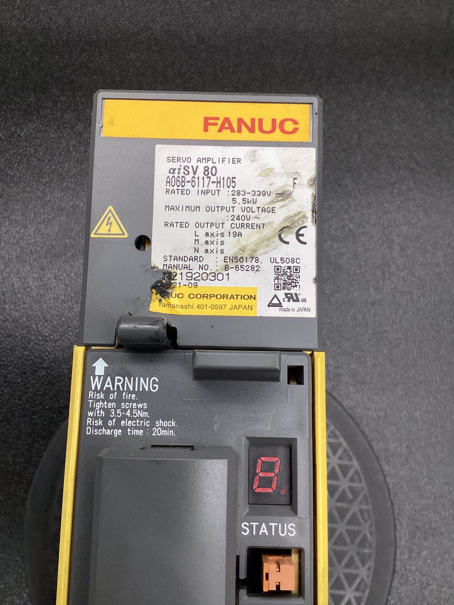 FANUC A06B-6117-H105 aiSV 80 SERVO AMPLIFIER MODULE USED 5
