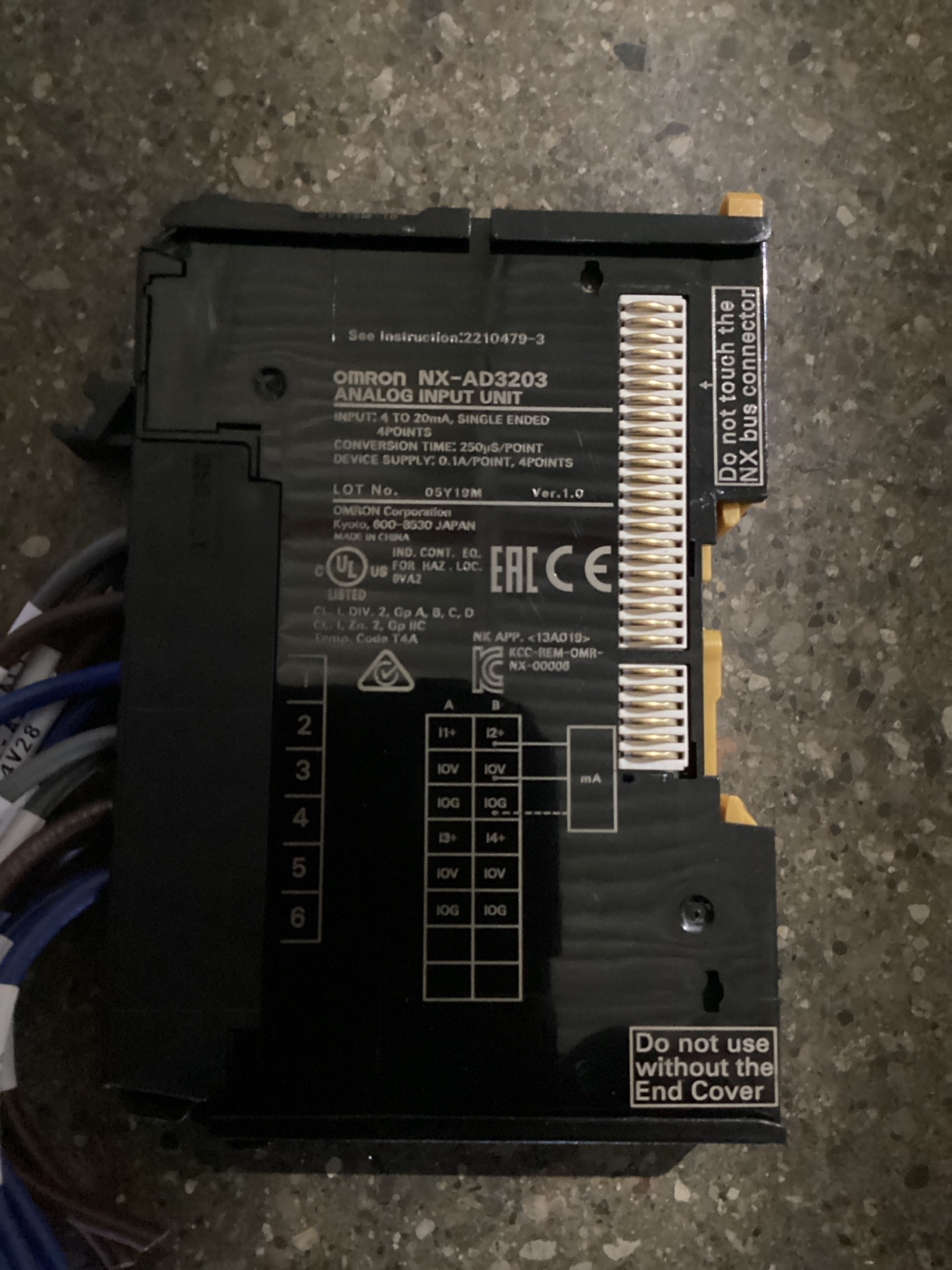 OMRON NX-AD3203 ANALOG INPUT MODULE 4CH 4-20MA USED 5