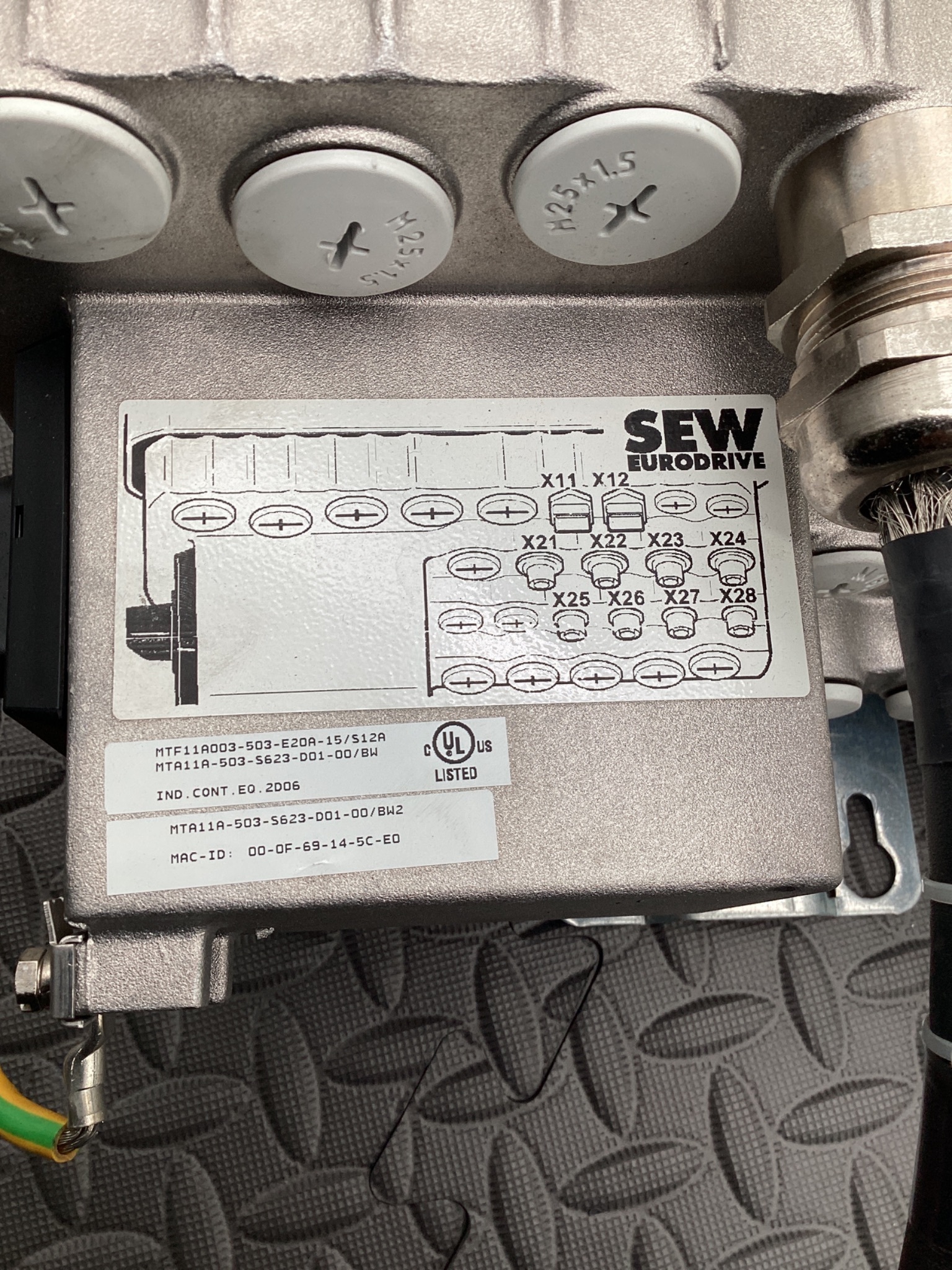 SEW EURODRIVE MTF11A003-503-E20A-15 Drive Module USED 6