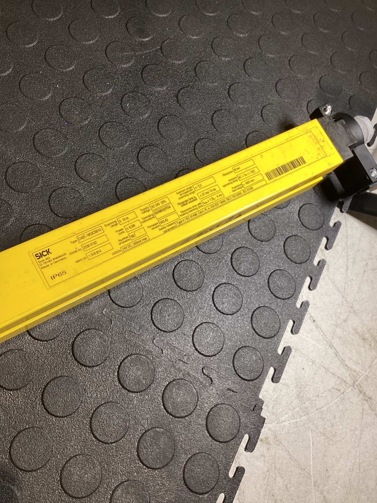 SICK C40S-1803CB010 + C40E-1803CB010 SAFETY LIGHT CURTAIN USED 2