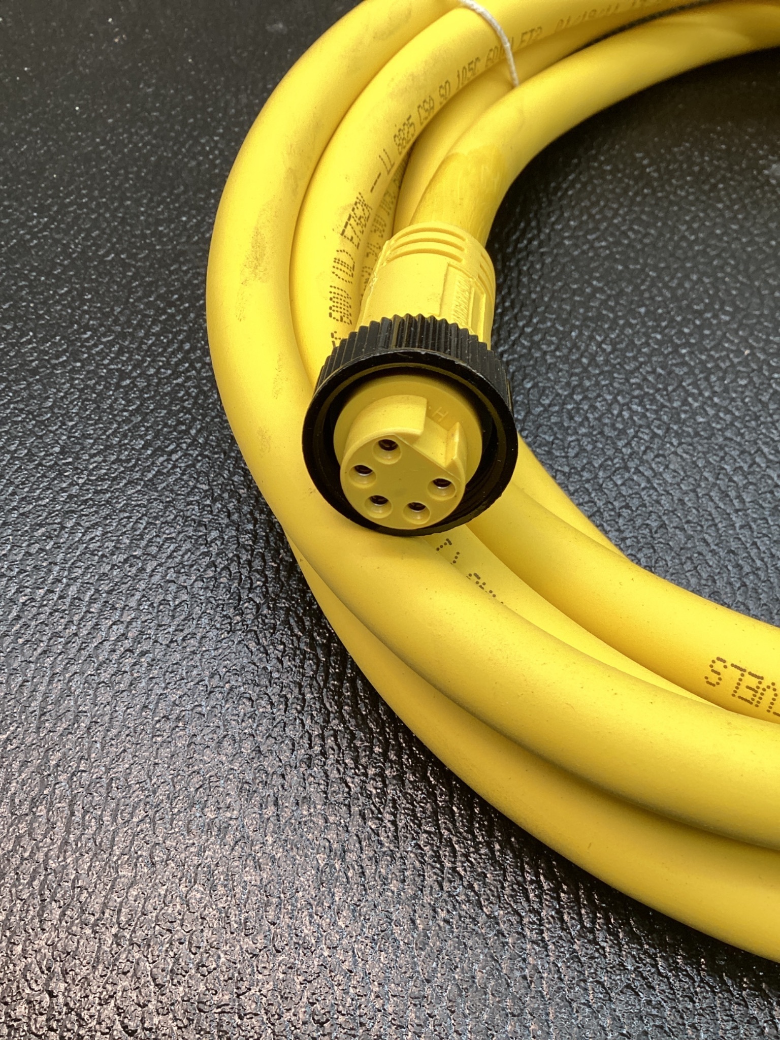 WOODHEAD 105000C01F120 MINI-CHANGE 5-PIN FEMALE CORDSET 12FT USED 1