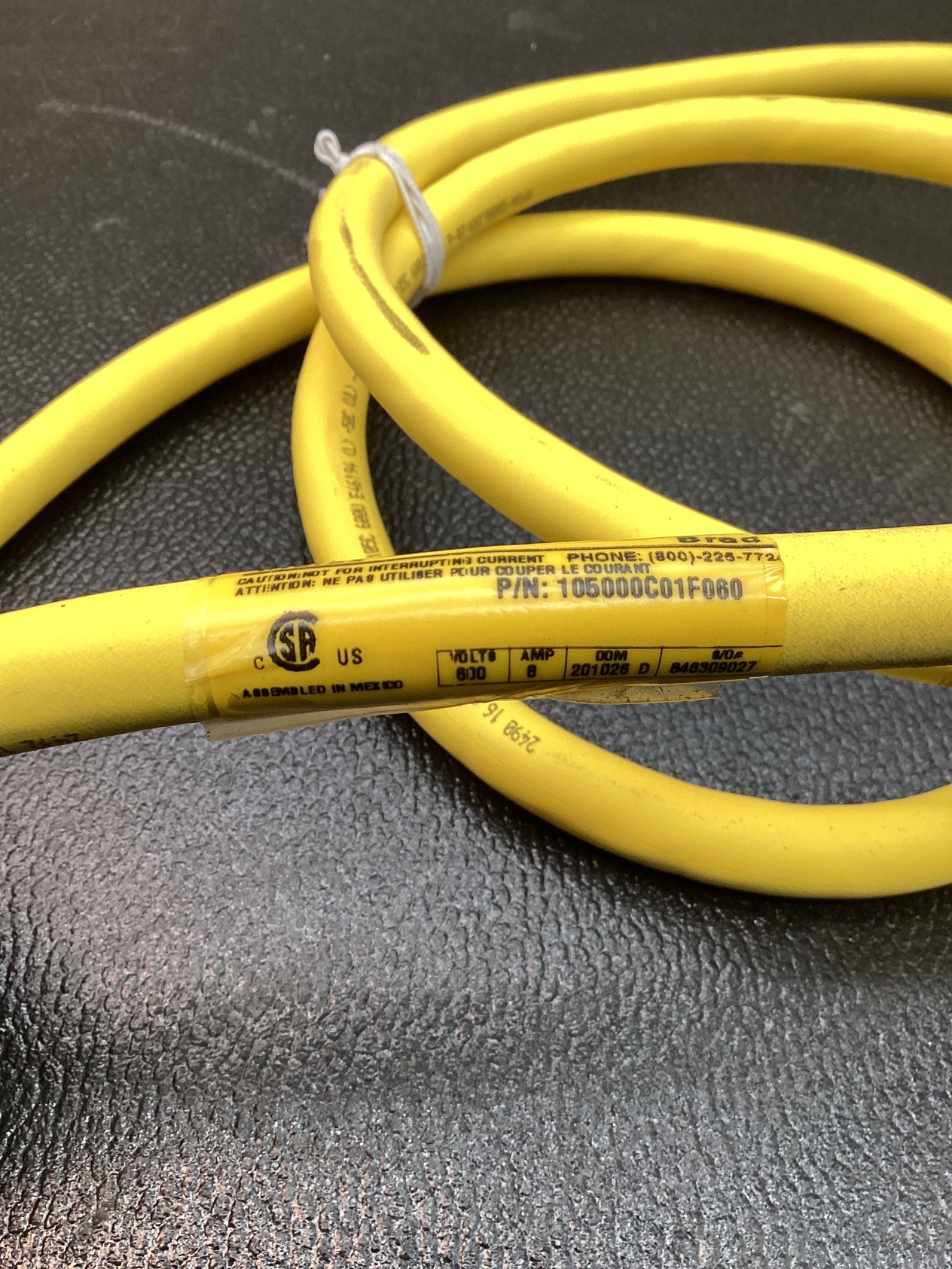 BRAD CONNECTIVITY 1300061312 MINI-CHANGE 5-PIN FEMALE CORDSET 6FT USED 5