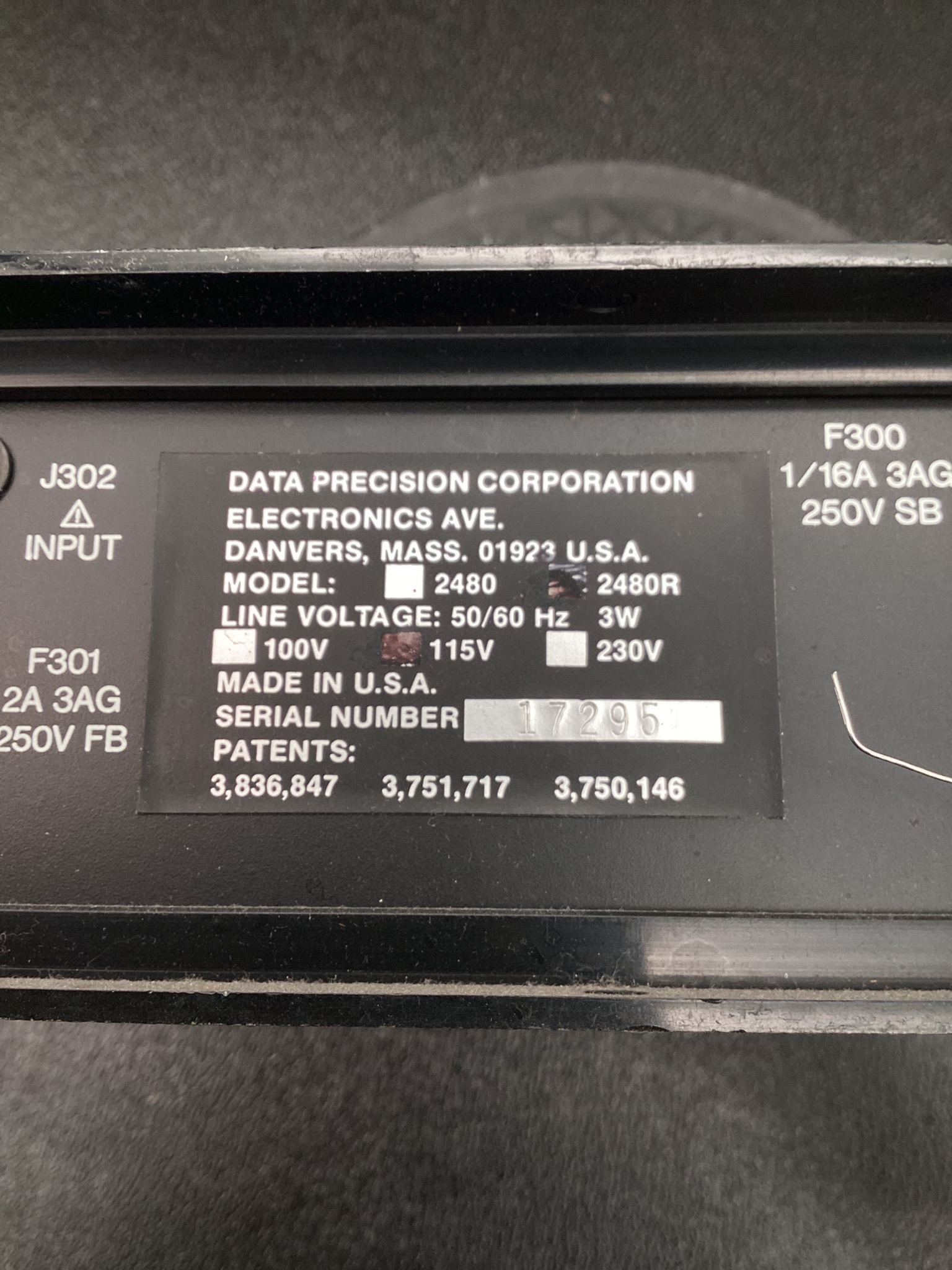 DATA PRECISION CORP 2480 DIGITAL MULTIMETER USED 4