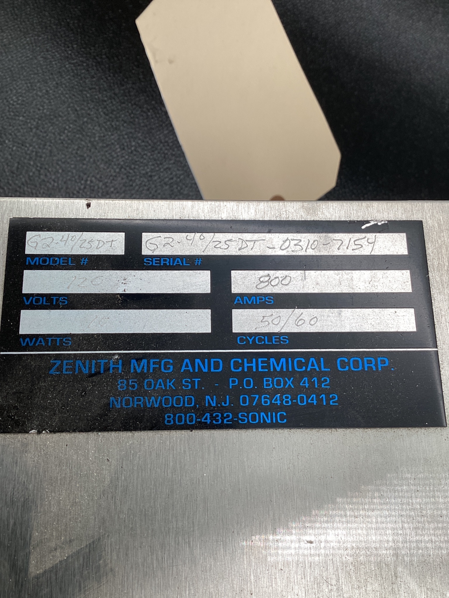ZENITH MANUFACTURING GT-40/25DT INDUSTRIAL CONTROL MODULE USED 4