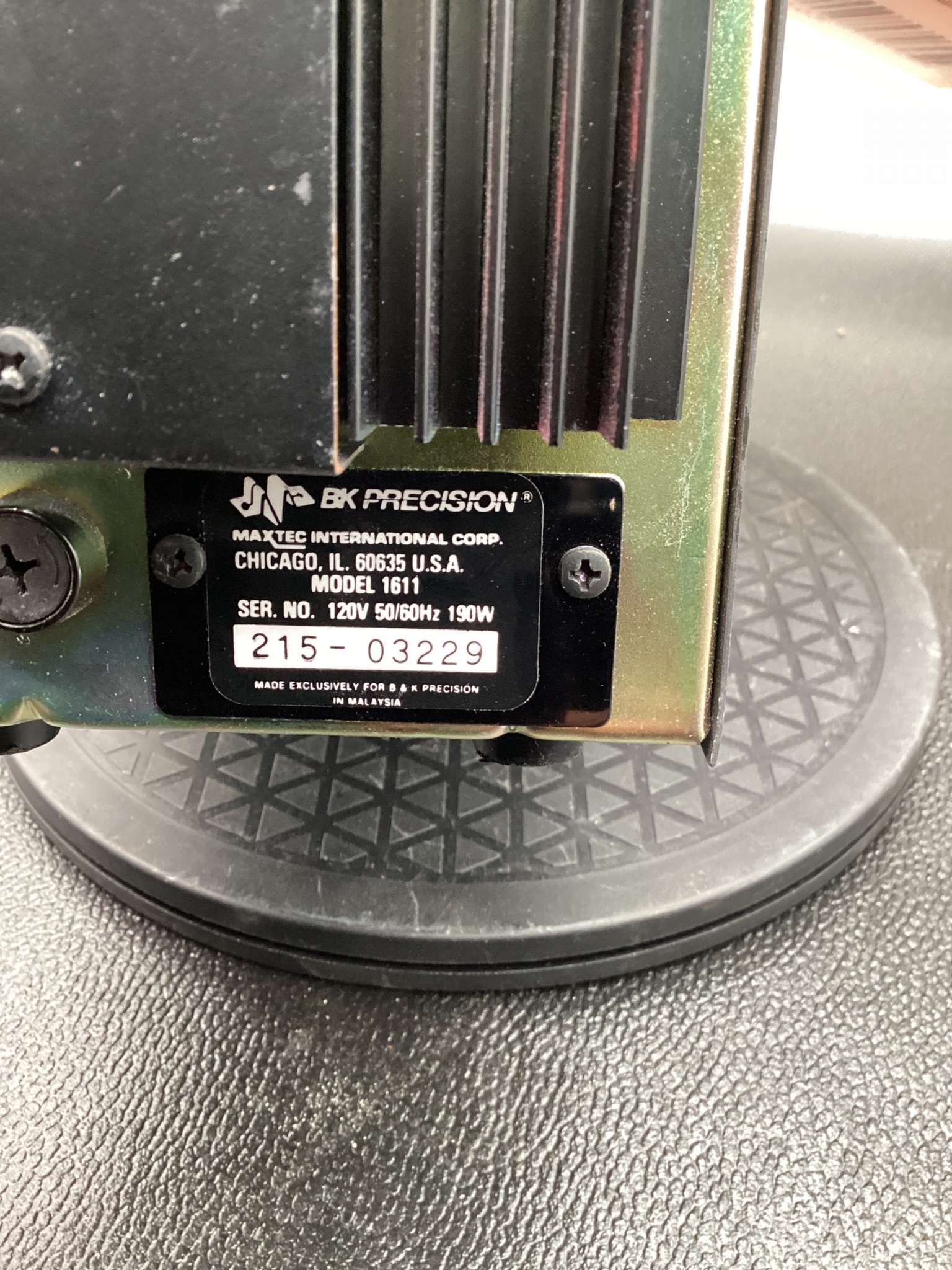 BK PRECISION 1611 DC POWER SUPPLY 50V 2A USED 6
