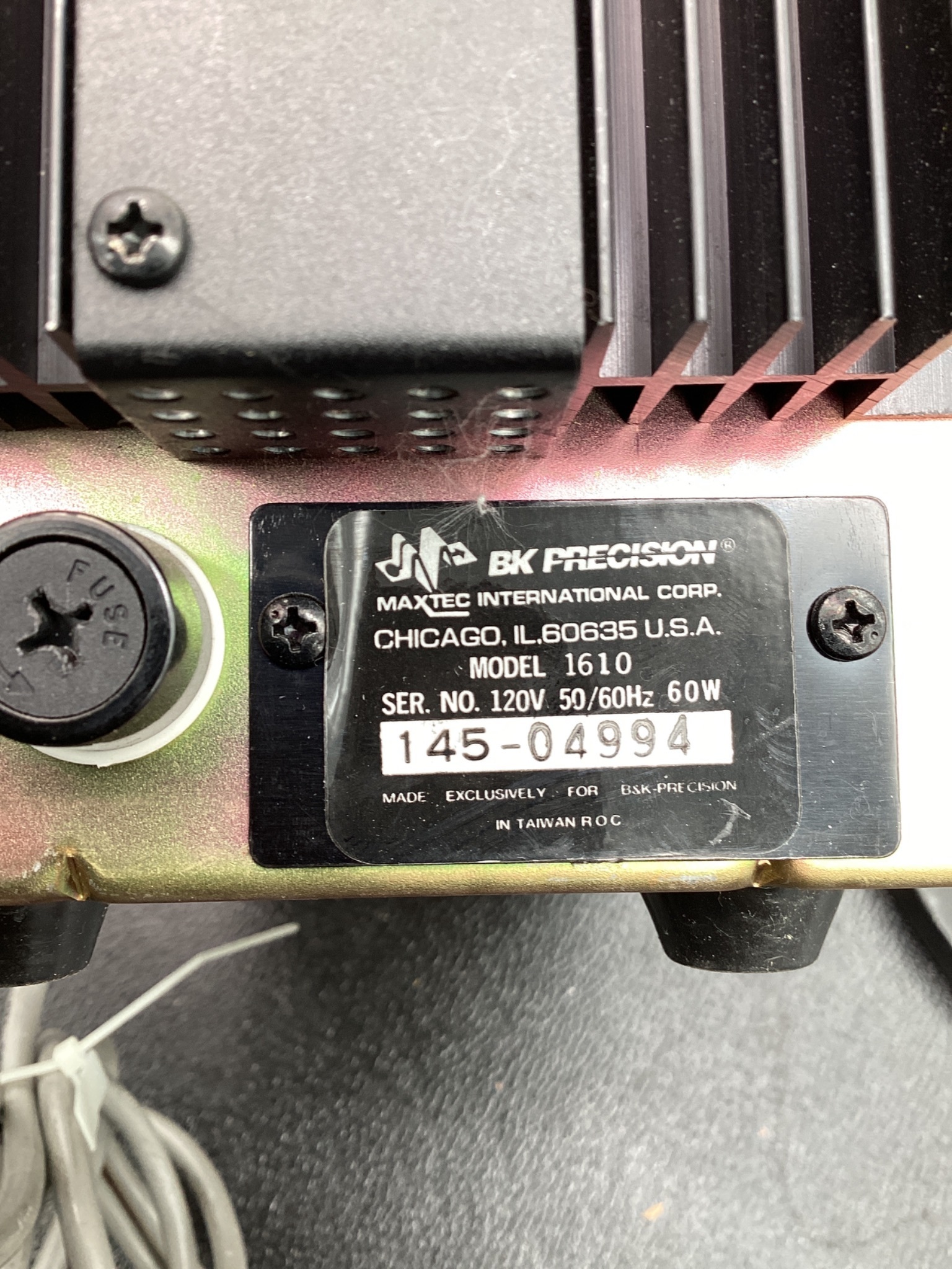 BK PRECISION 1610 DC POWER SUPPLY 30V 1A USED 5