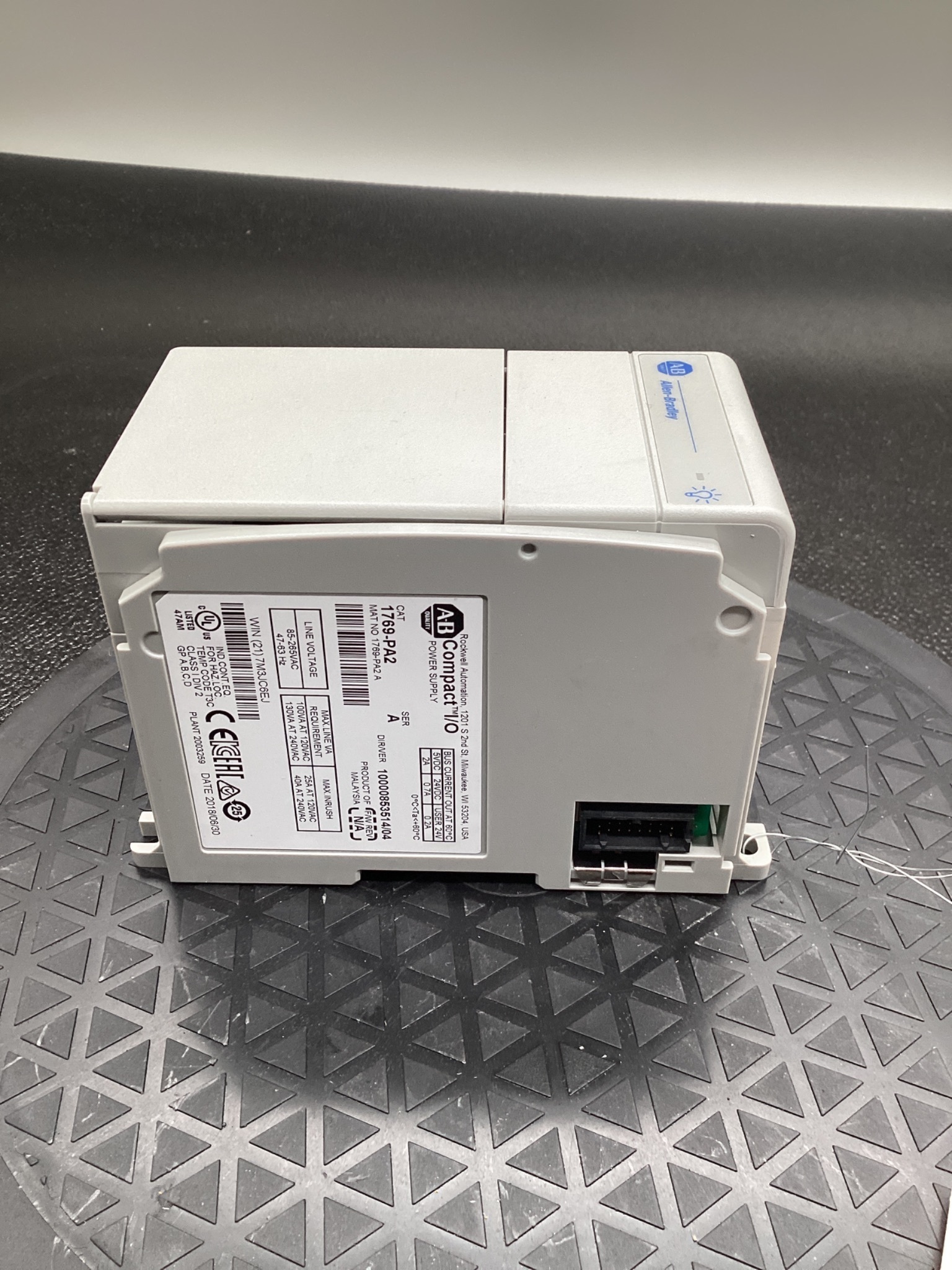 ALLEN BRADLEY 1769-PA2 COMPACTLOGIX AC POWER SUPPLY 85–265V USED 3