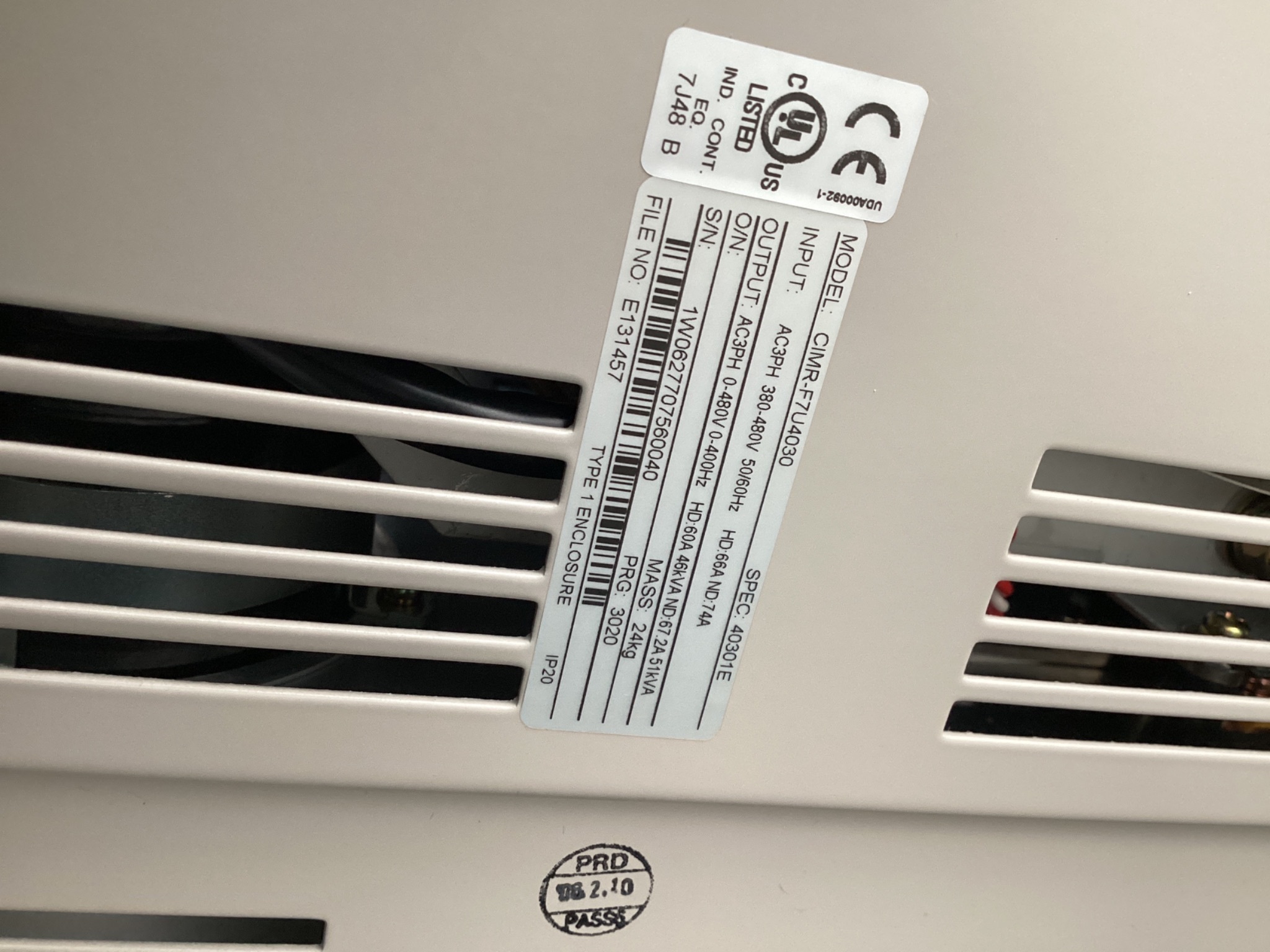YASKAWA CIMR-F7U4030 AC DRIVE 30HP 480V 66A VFD NEW 3