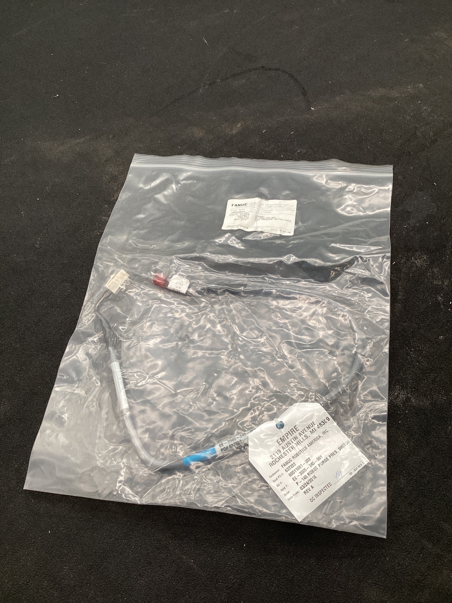 FANUC EE-3505-345-001 P-145 Robot Purge Pressure Sensor NEW 0