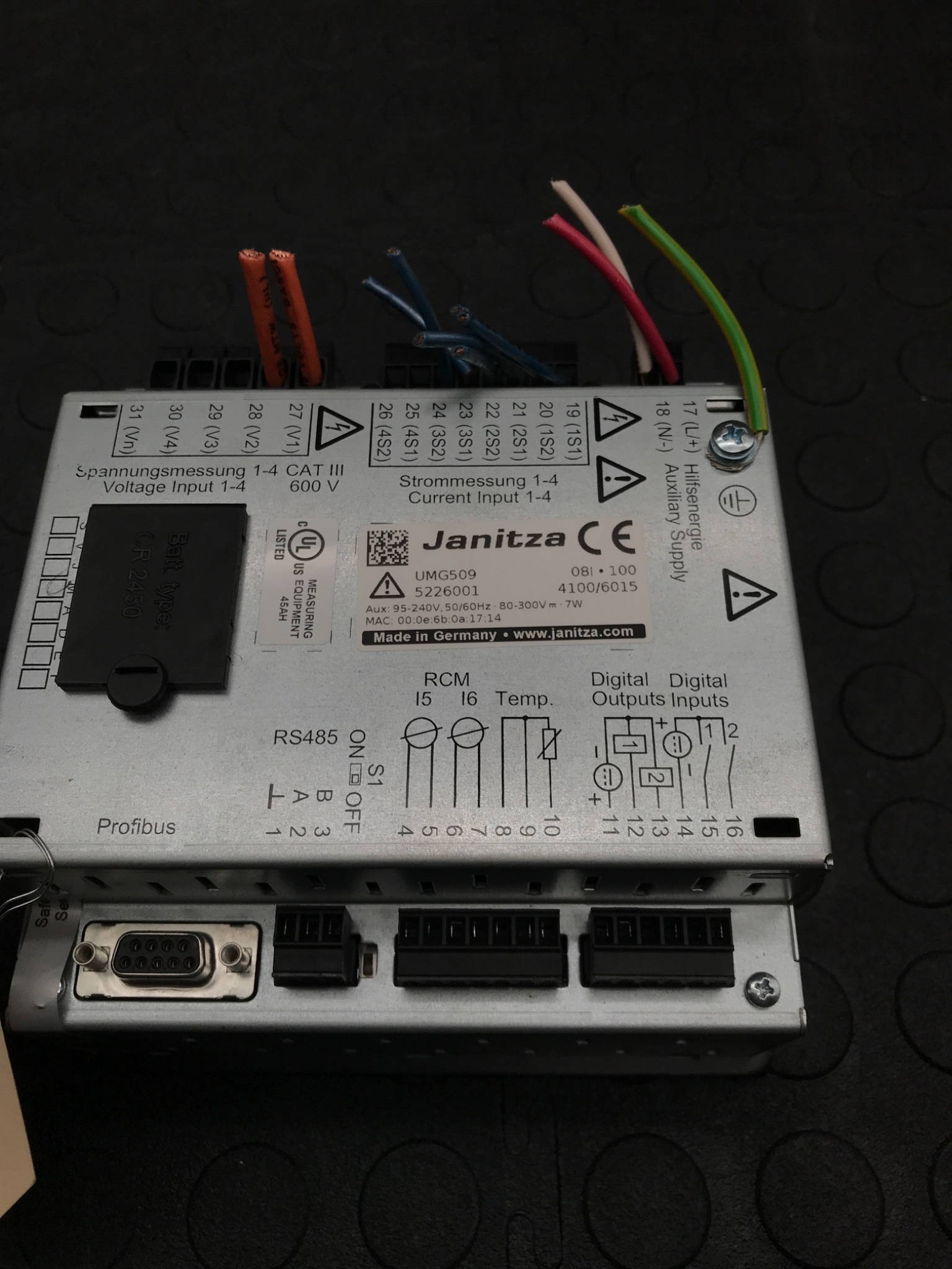 JANITZA UMG 509-PRO Multifunctional Network Analyzer USED 1