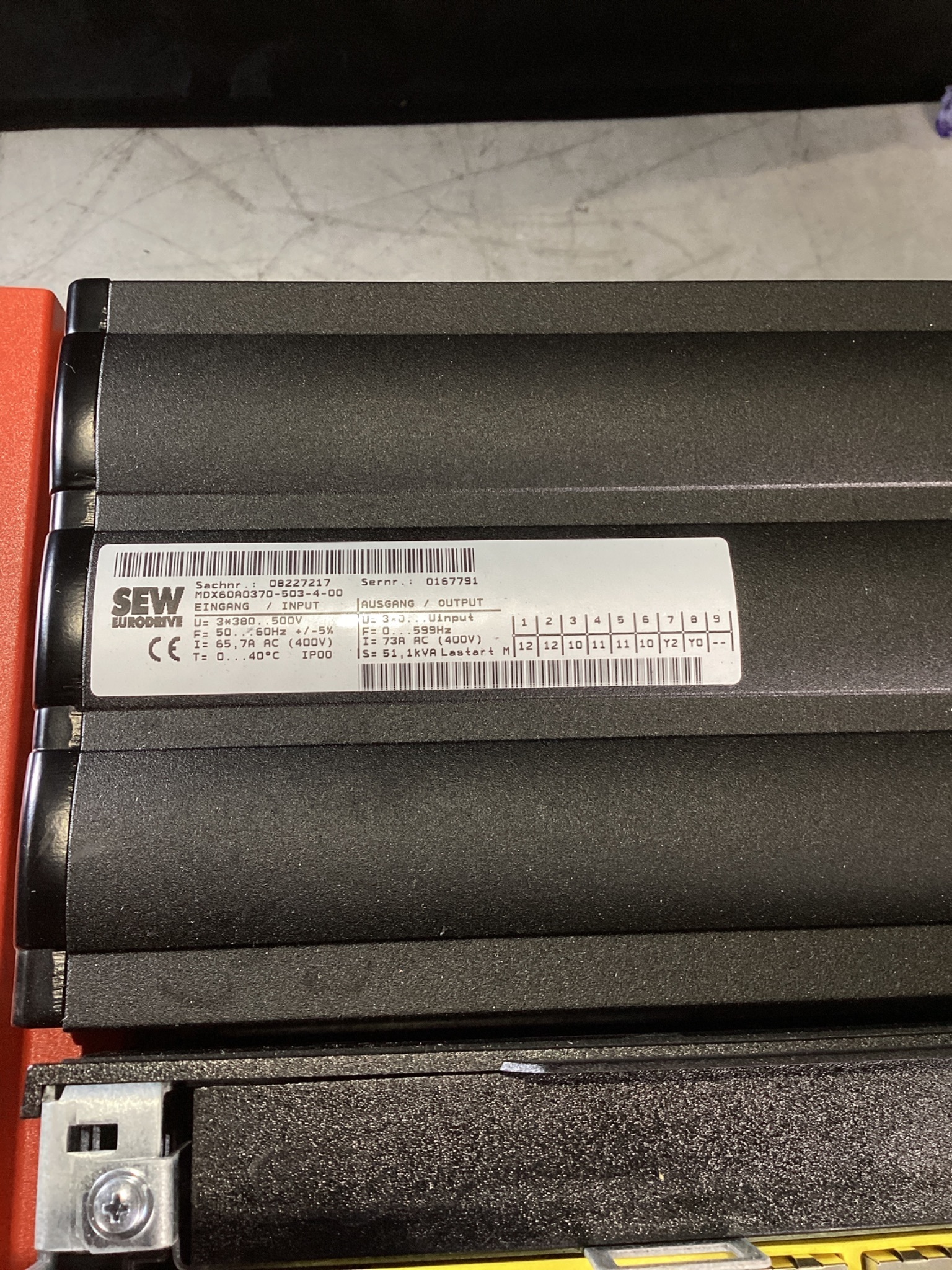 SEW EURODRIVE MDX60A0370-503-4-00 Movidrive A Frequency Inverter 185kW 500V USED 5