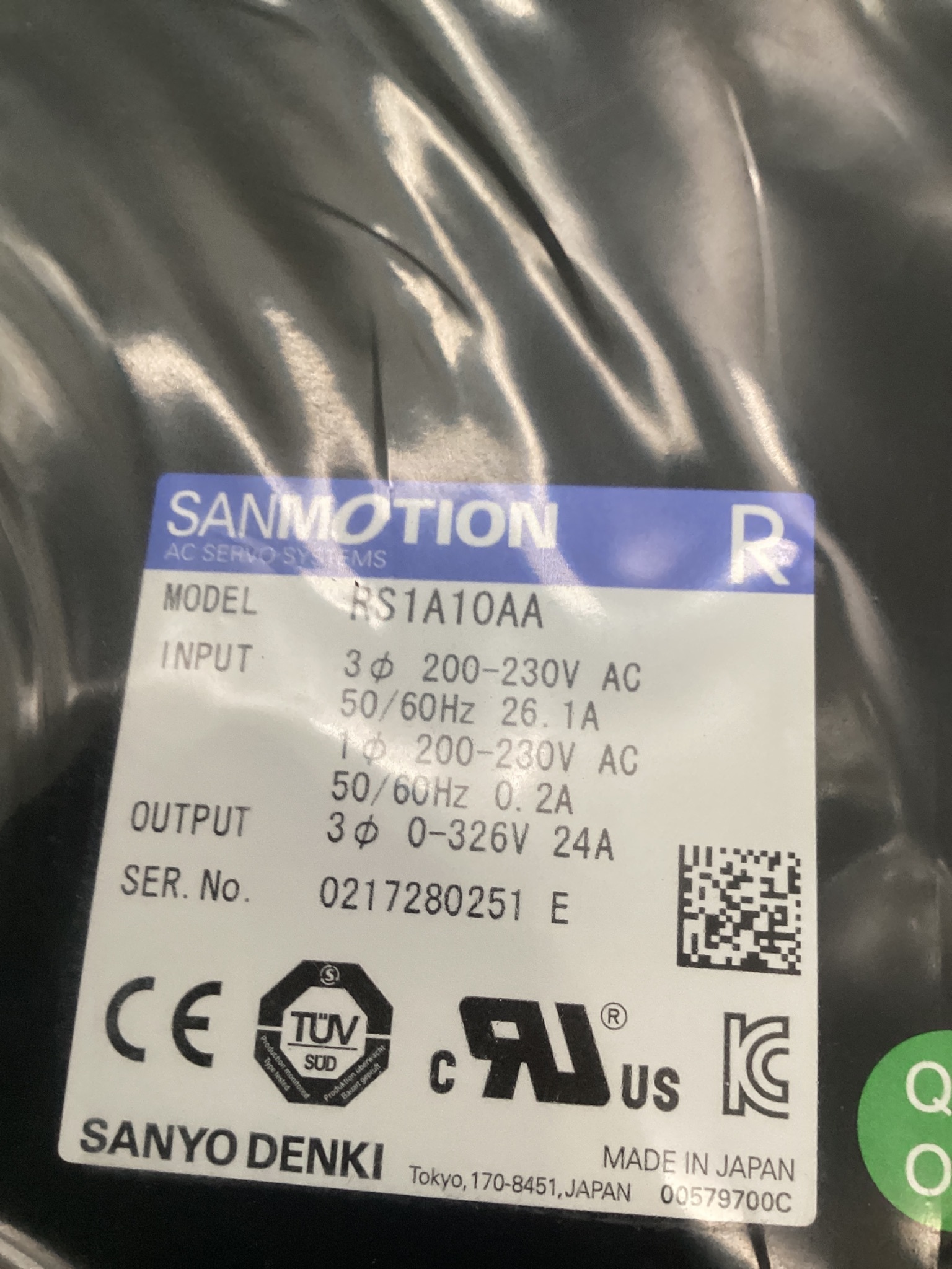 SANYO DENKI RS1A10AA SERVO AMPLIFIER NEW 2