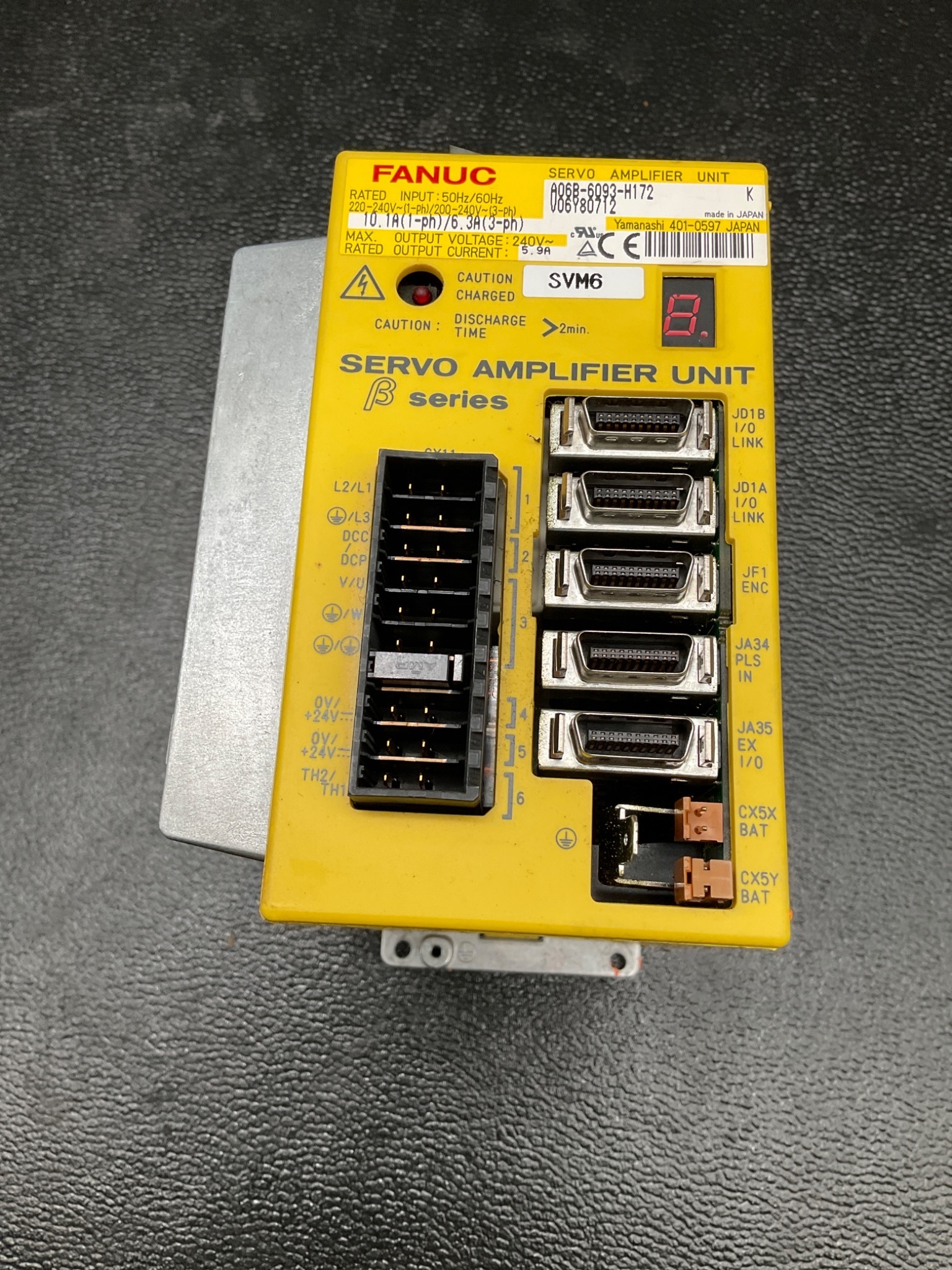 FANUC A06B-6093-H172 BETA SERVO AMPLIFIER SVU-20 USED REPAIRED 3