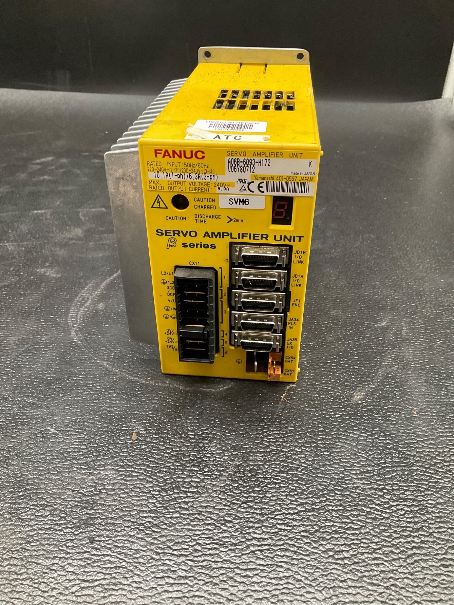 FANUC A06B-6093-H172 BETA SERVO AMPLIFIER SVU-20 USED REPAIRED 5