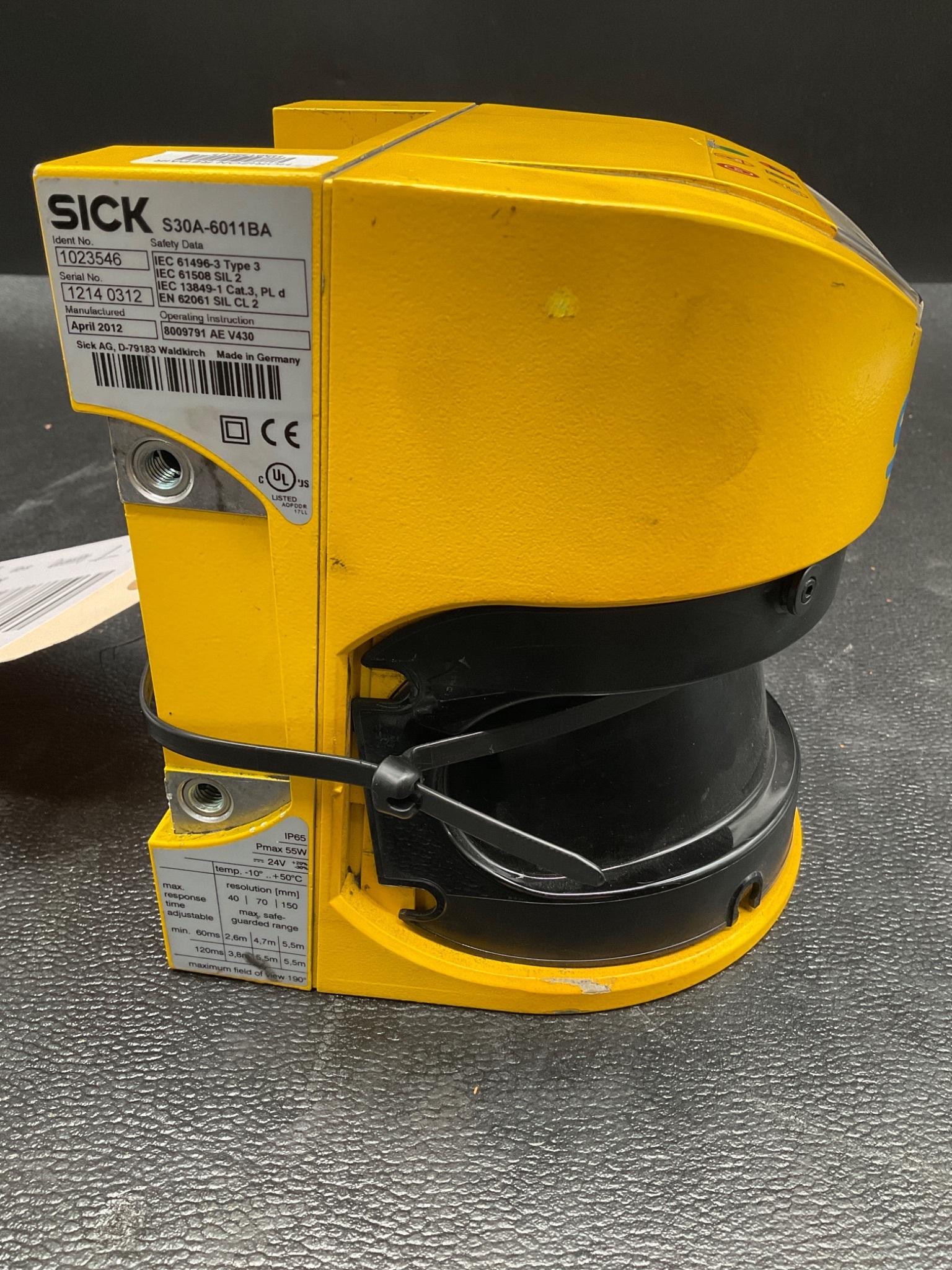 SICK S30A-6011BA SAFETY LASER SCANNER S3000 STANDARD USED REPAIRED 5