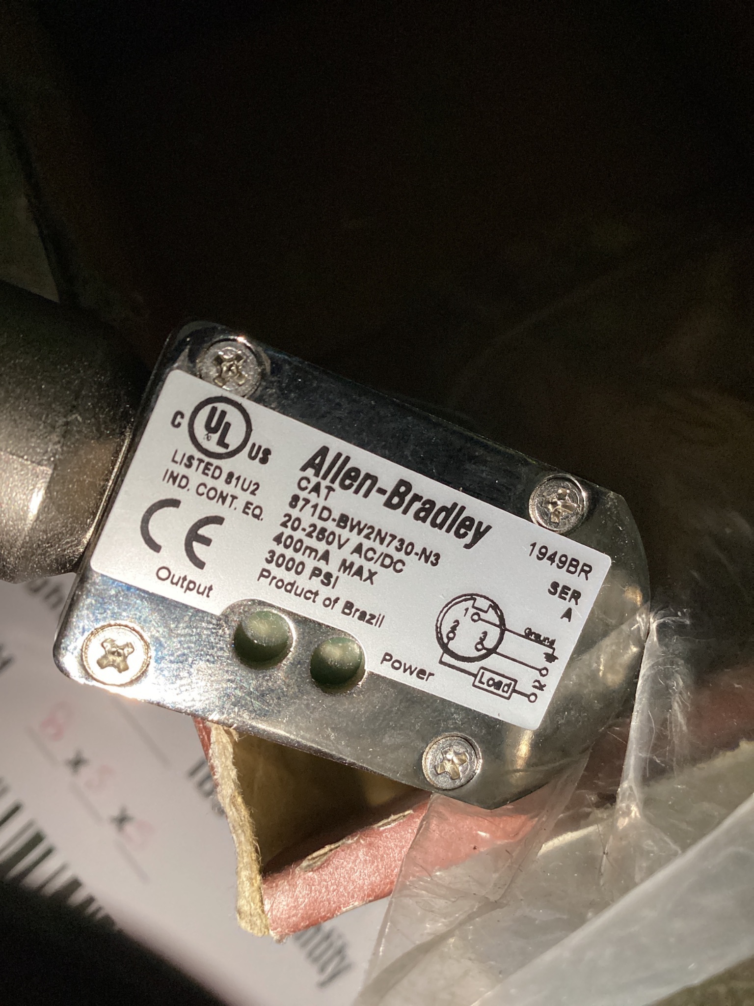 ALLEN BRADLEY 871D-BW2N730-N3 PROXIMITY SENSOR NEW 6